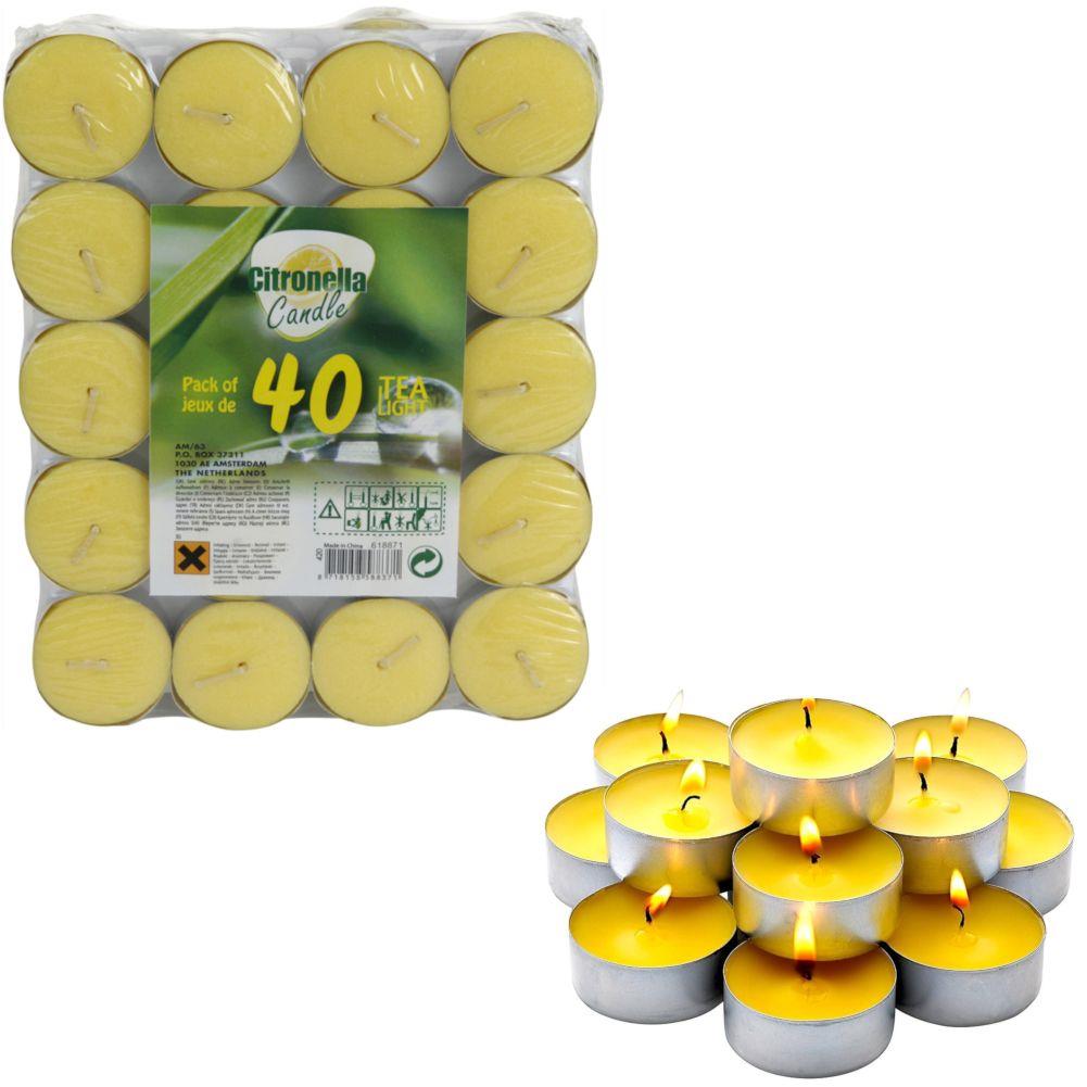 CITRONELLA CANDLE komáří voskové svíčky 40 ks.