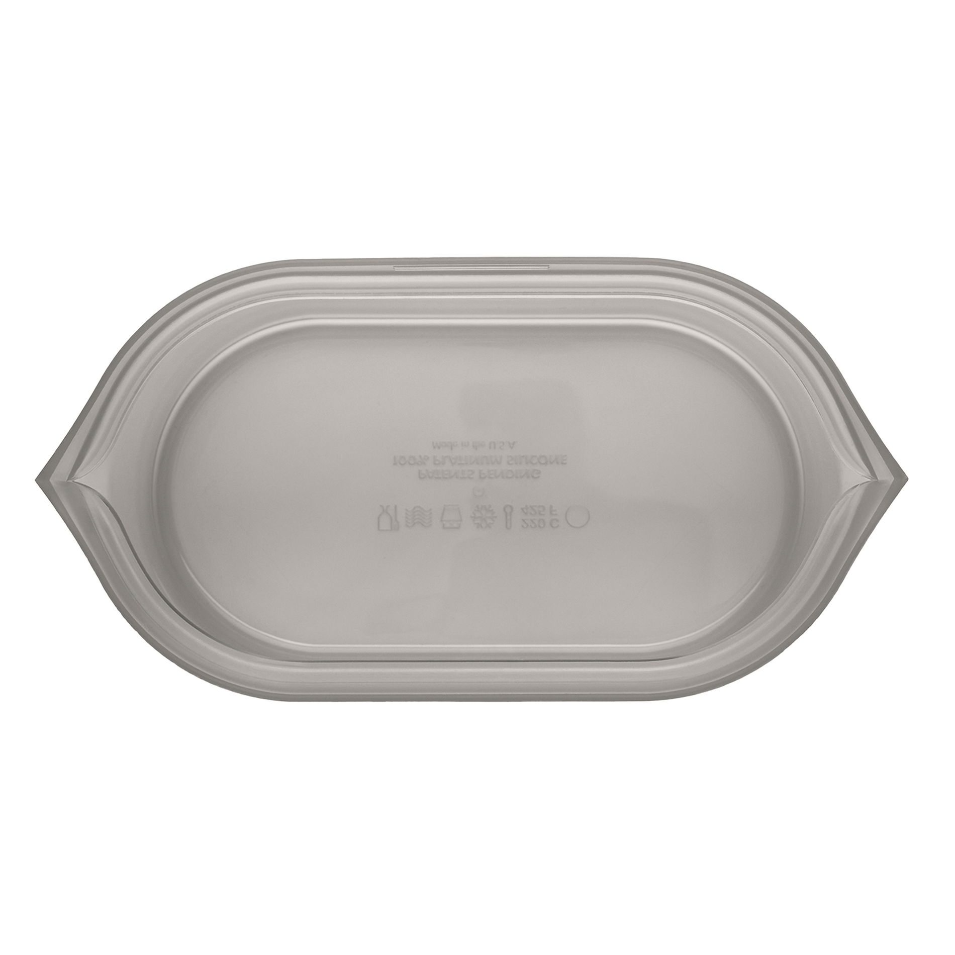 ZIP TOP Oval Gray 0,95 l szary - woreczek strunowy wielorazowy na żywność silikonowy