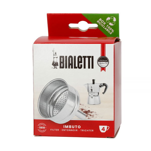 BIALETTI na 4 šálky espresso - hliníkový trychtýř na moka konvici