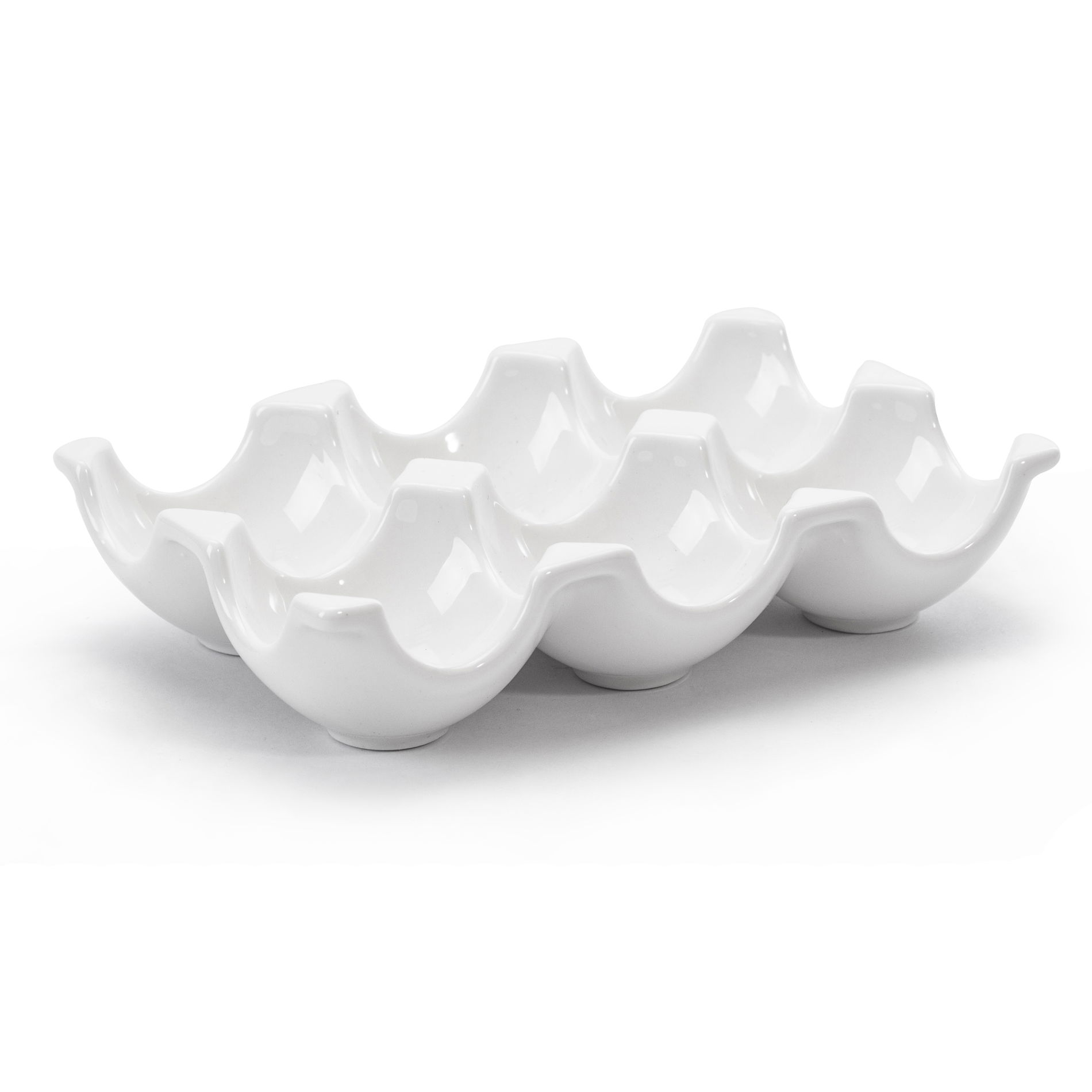 Porcelánový tanier na vajíčka BIELY 15 cm