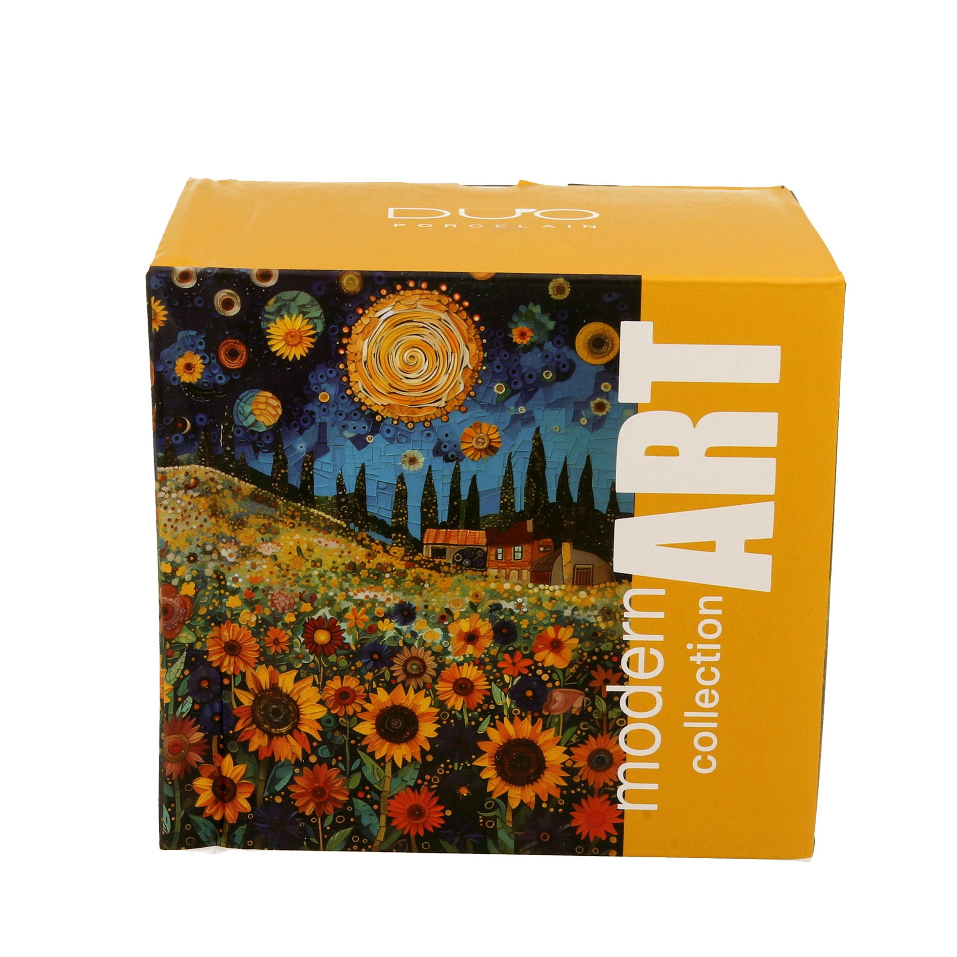 Kubek porcelanowy DUO MODERN SUNFLOWER FIELD 450 ml