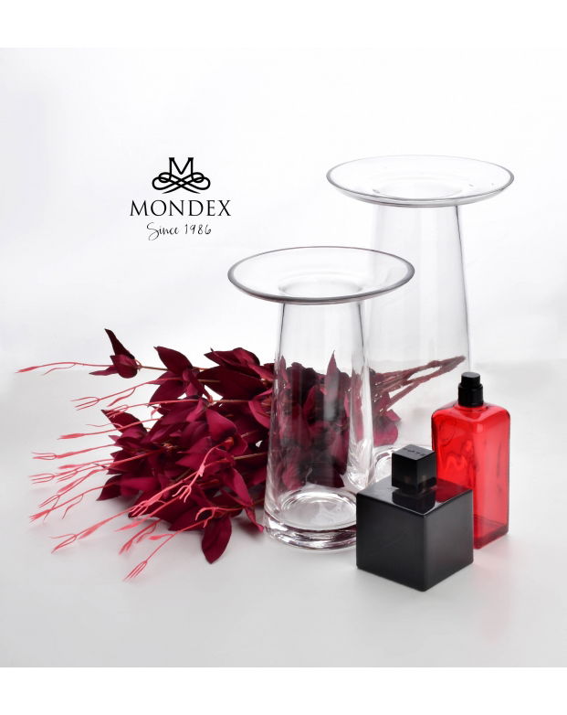 Skleněná váza na květiny MONDEX SERENITE NEW 25 cm