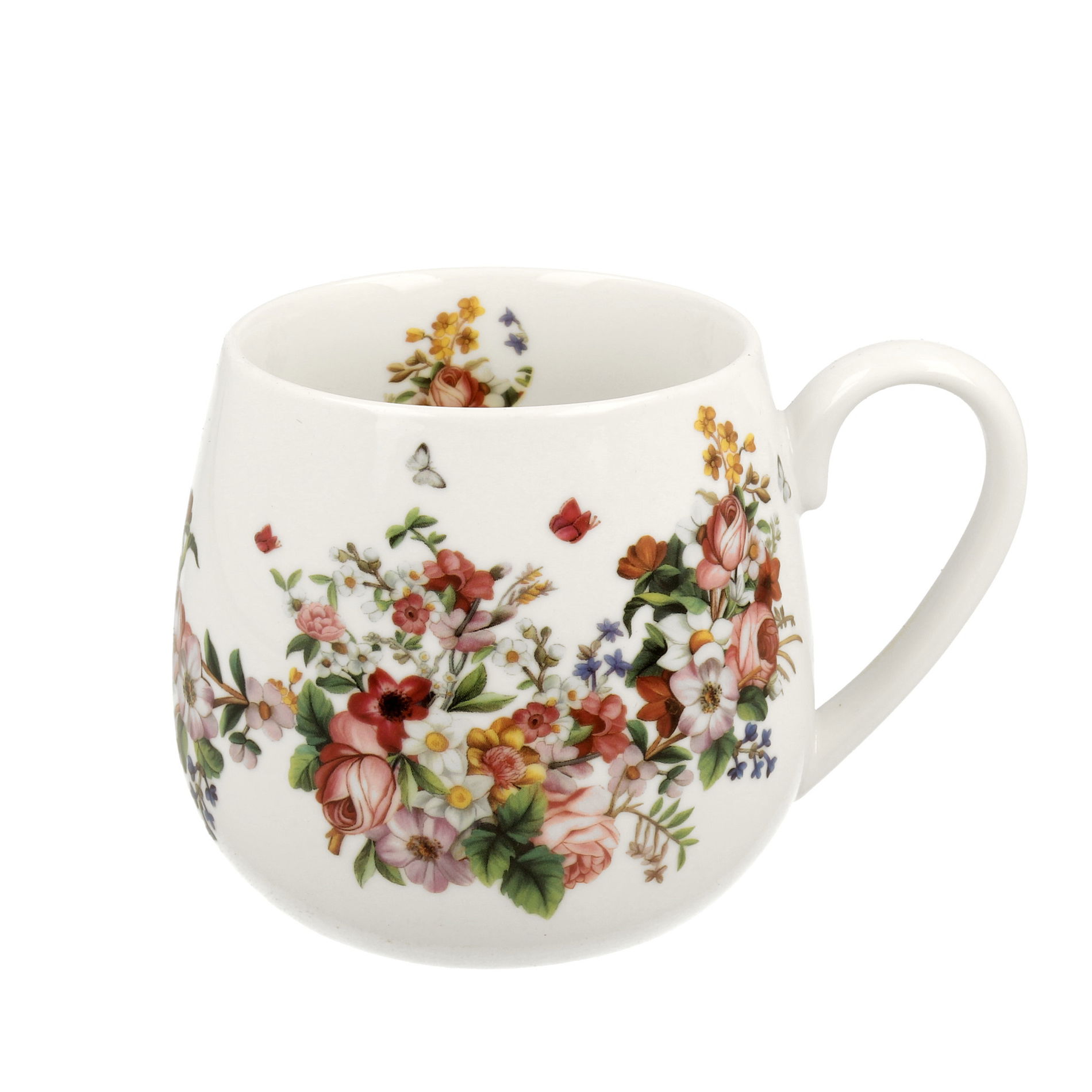 DUO VINTAGE FLOWERS WHITE AND SECESSION porcelánové hrnky 430 ml 4 ks.