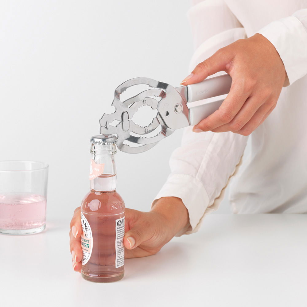 BRABANTIA Tasty Plus 24,5 cm bílý – nerezový otvírák na zavařeniny