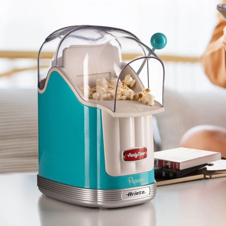 ARIETE Party Time Popcorn Popper Top 1100 W tyrkysová - popcornovač