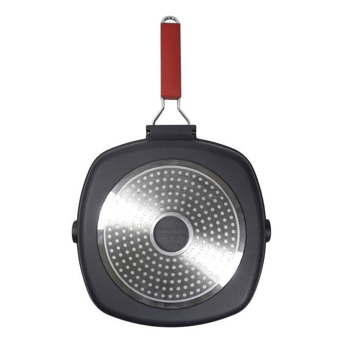 MONETA Pro Grill 24 x 24 cm černá - nepřilnavá grilovací pánev