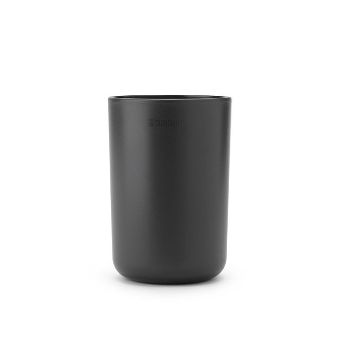BRABANTIA ReNew tmavě šedý – plastový kelímek na kartáčky do koupelny