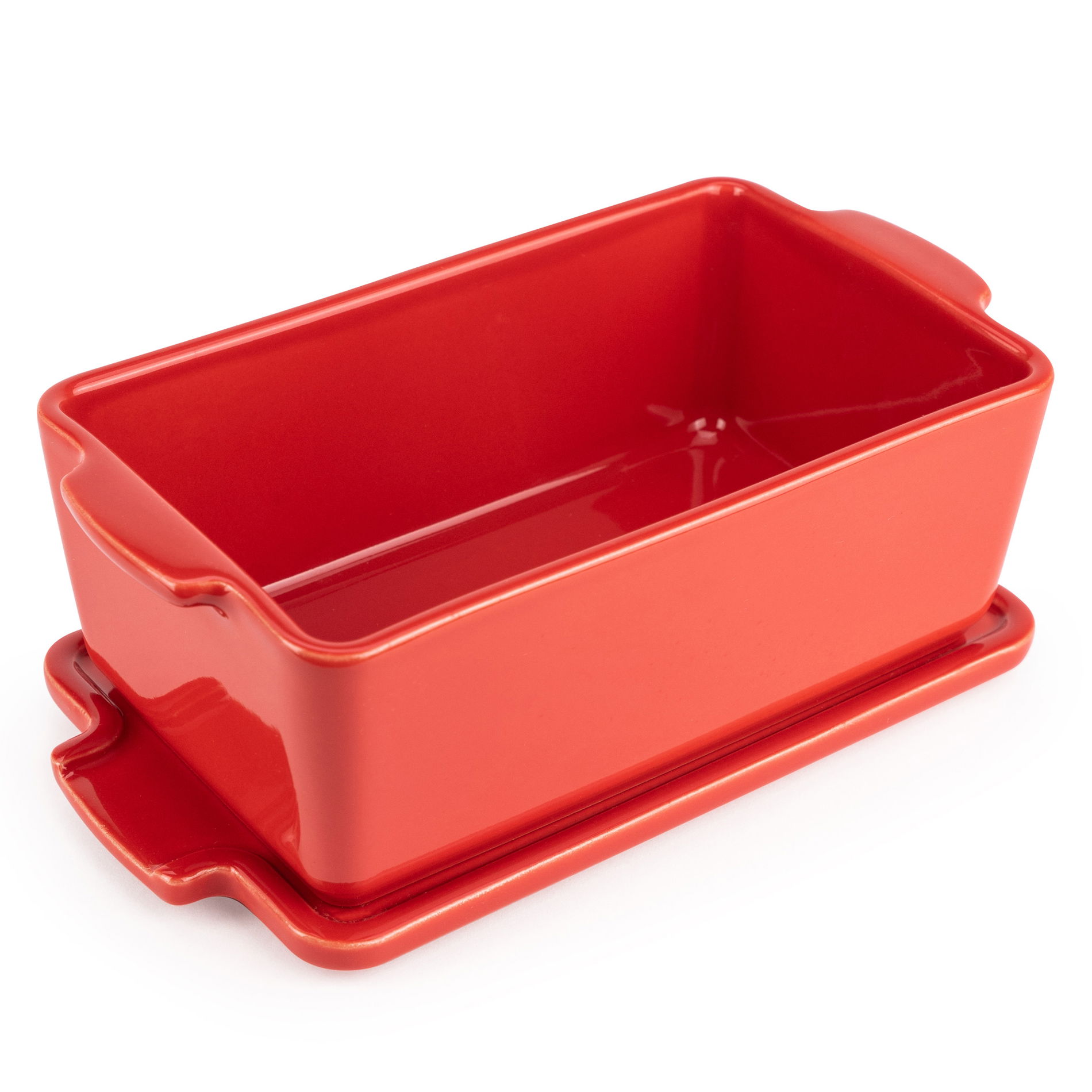 PEUGEOT Appolia 15,5 x 9,2 cm červená - keksíková / forma na pečenie chleba a paštéty s keramickým viečkom