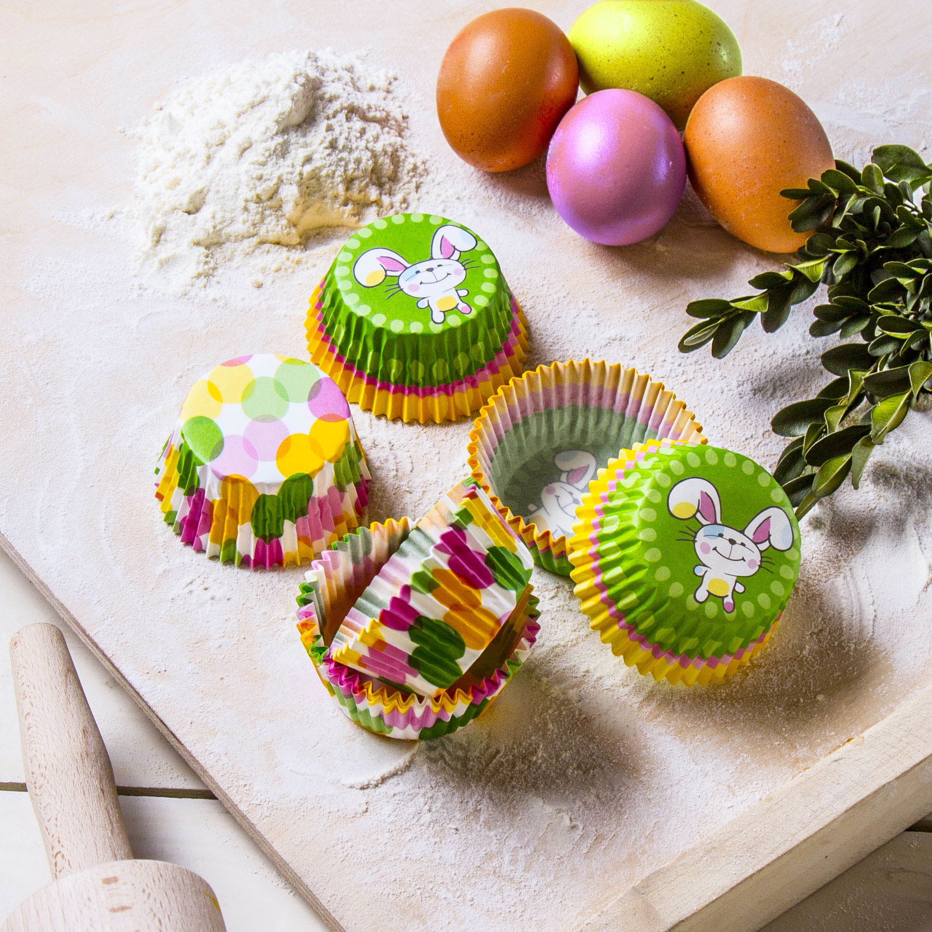 TESCOMA Delicia Spring 60 szt. zielone - papilotki / foremki do muffinek papierowe TESCOMA Delicia Spring 60 szt. zielone - papilotki / foremki do muffinek papierowe