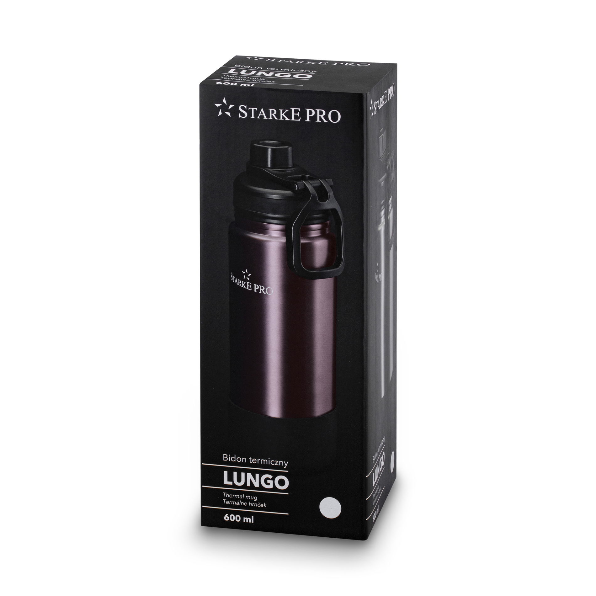Bidon / Butelka termiczna ze stali nierdzewnej STARKE PRO LUNGO 0,6 l