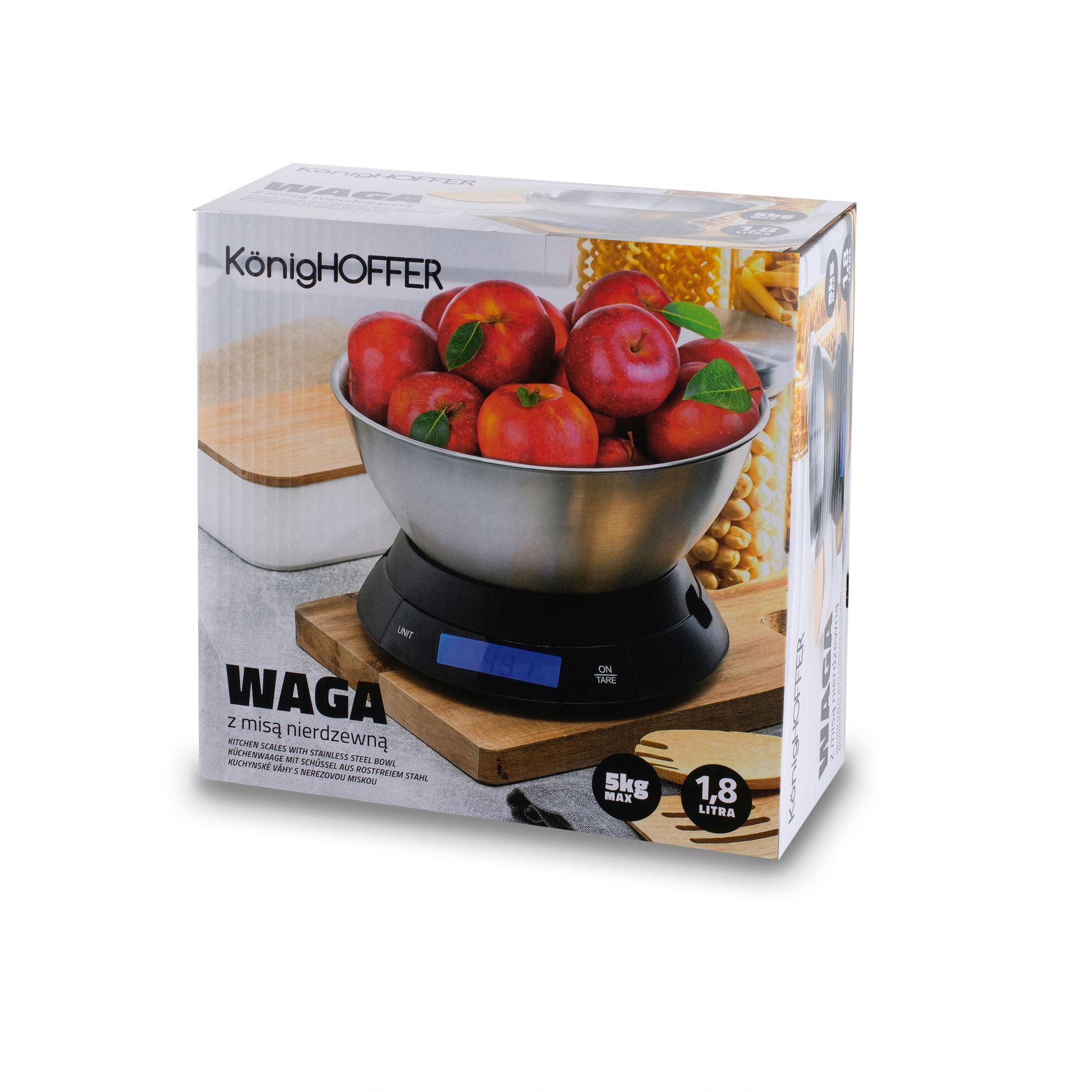 Waga kuchenna elektroniczna z miską KONIGHOFFER 5 kg