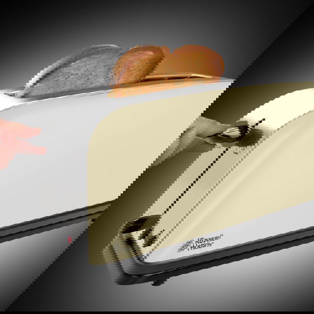 RUSSELL HOBBS Colours Plus Classic Cream Long Slot 1000 W krémový – nerezový, elektrický toustovač/topinkovač