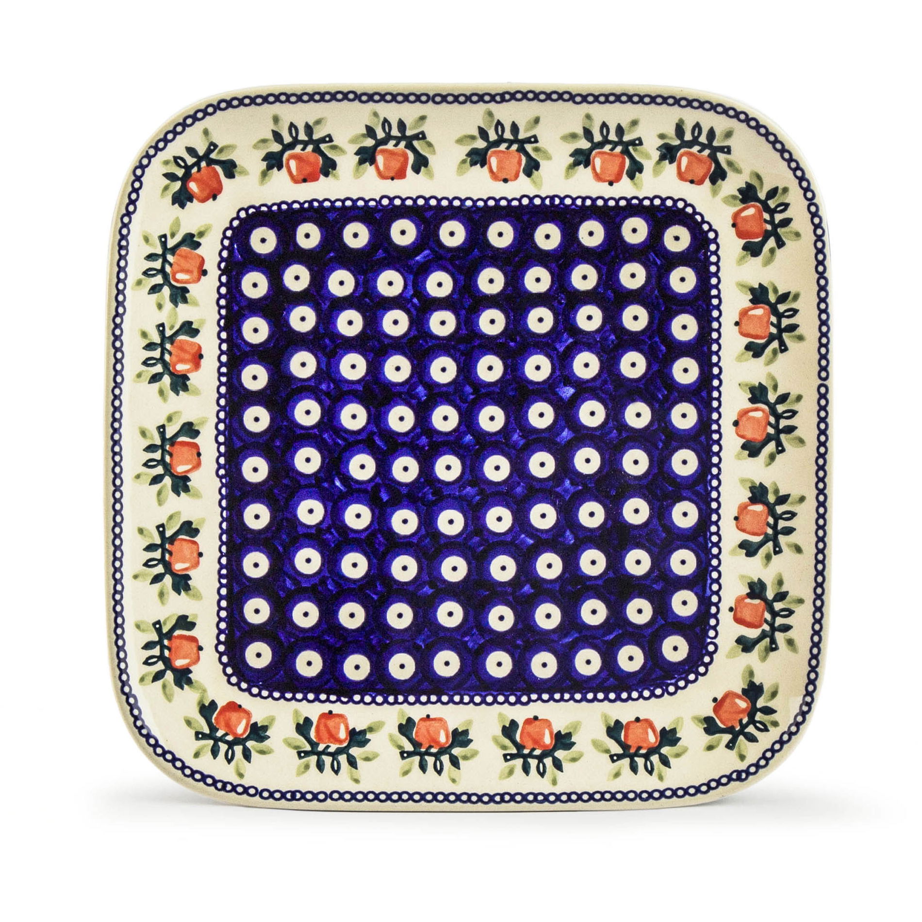 Taniere na večeru plytky Manufaktura Bolesławiec 25,5 x 25,5 cm - dek. 070B
