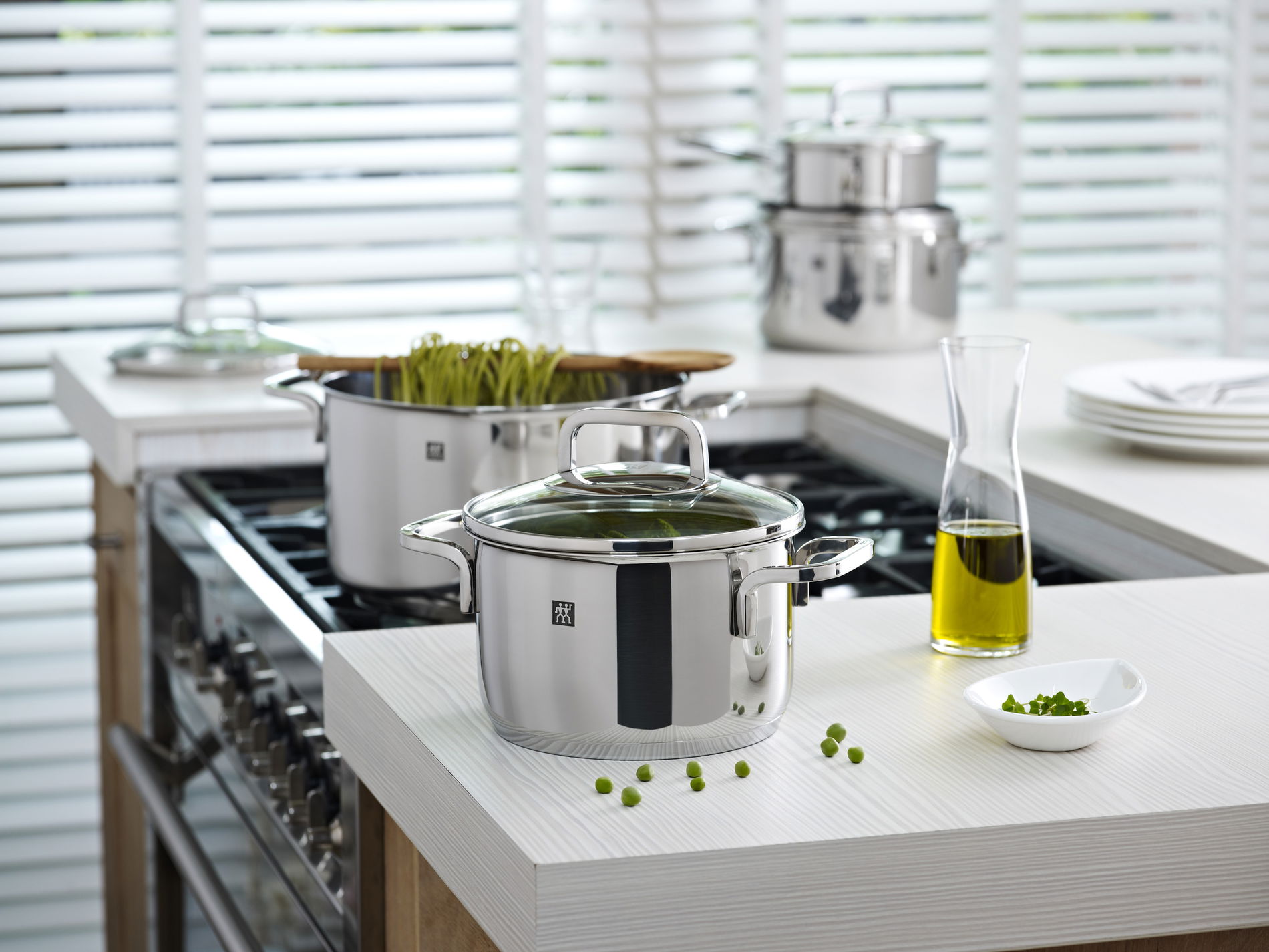ZWILLING Quadro - zestaw 5 garnków ze stali nierdzewnej z pokrywkami