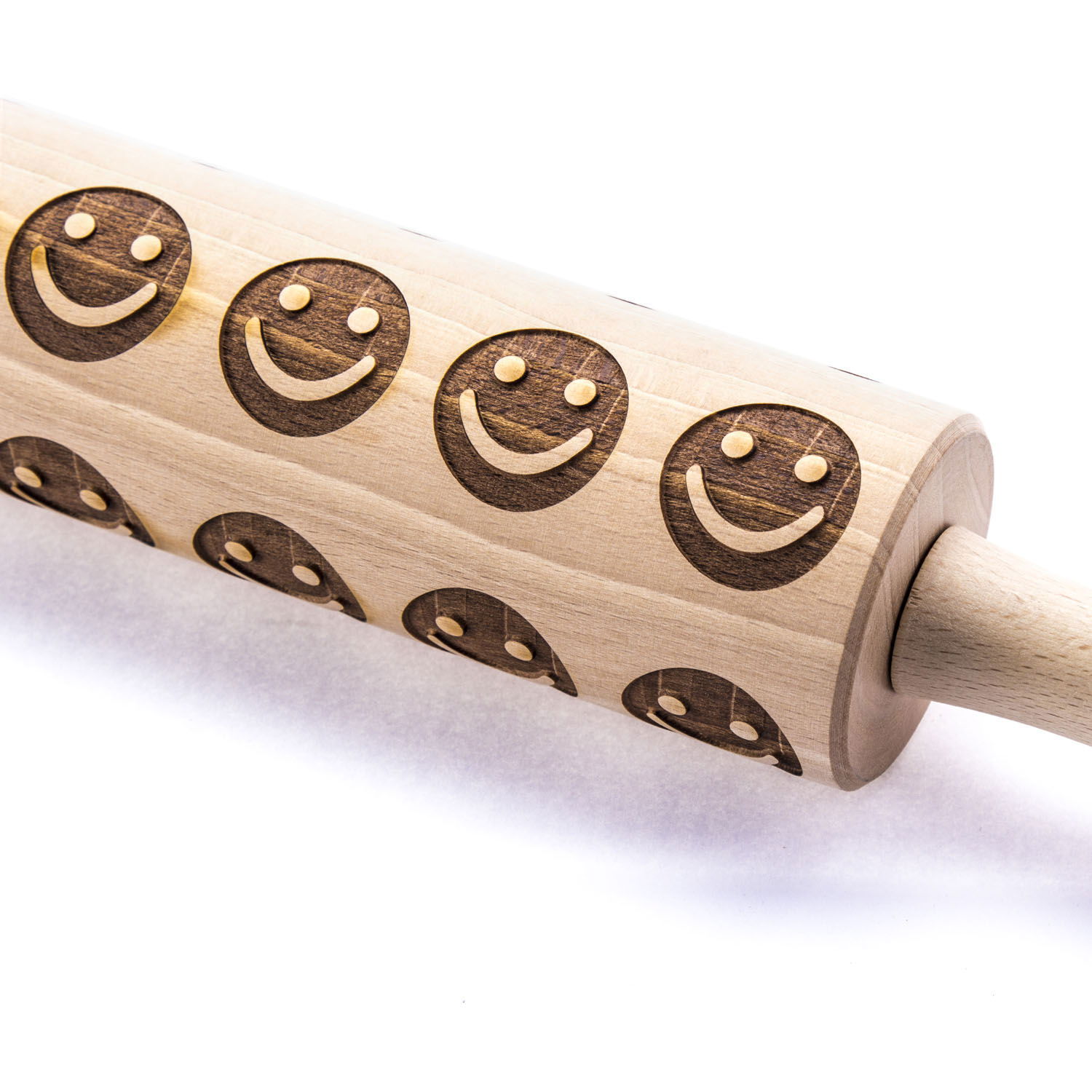 Dřevěný váleček na těsto se vzorem ANAPOL SMILE