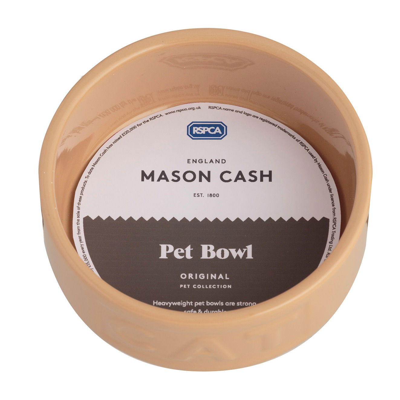 MASON CASH PetWare Cat 13 cm béžová - kameninová miska pro kočky
