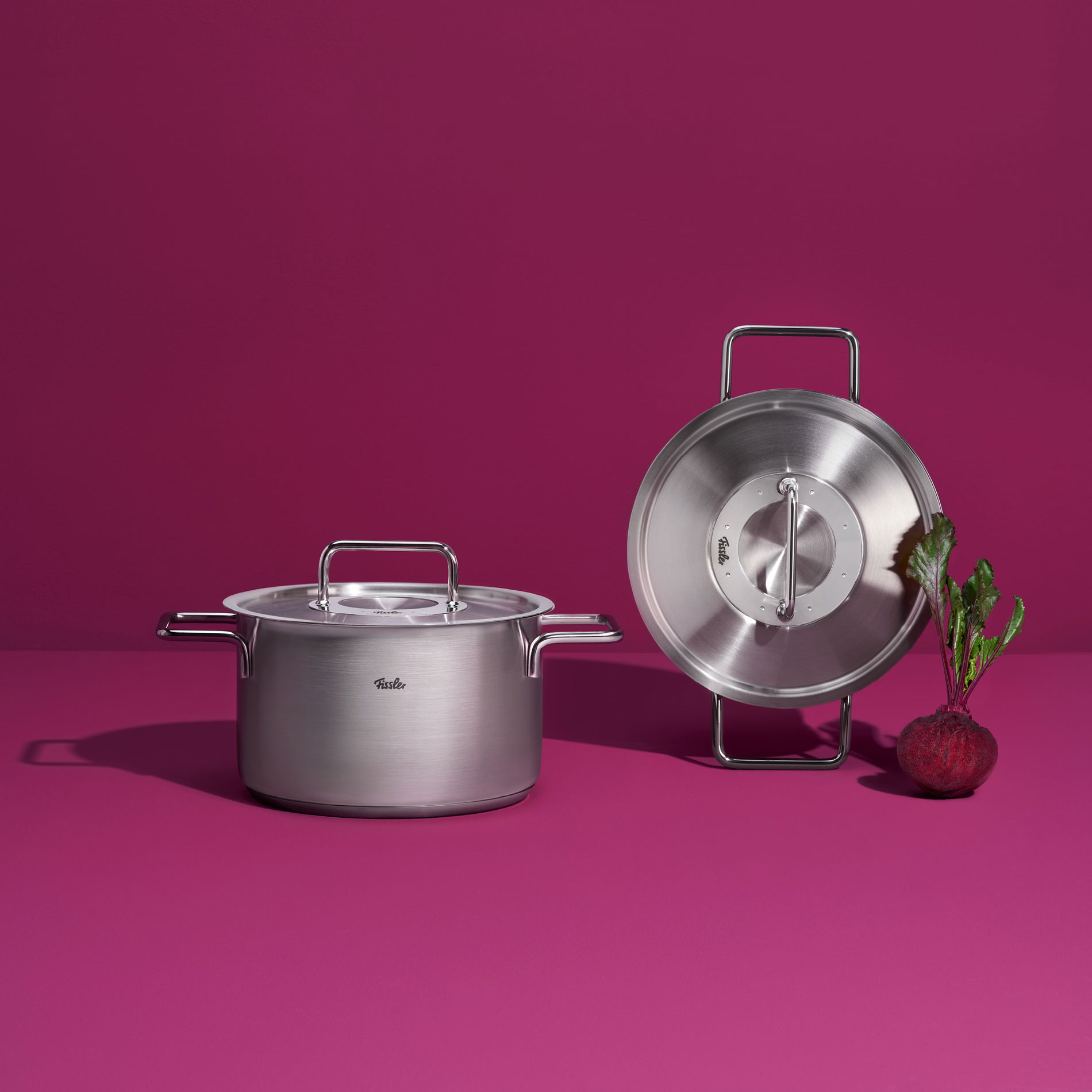 FISSLER Pure Collection 20 cm - nerezový hrnec se skleněným víkem