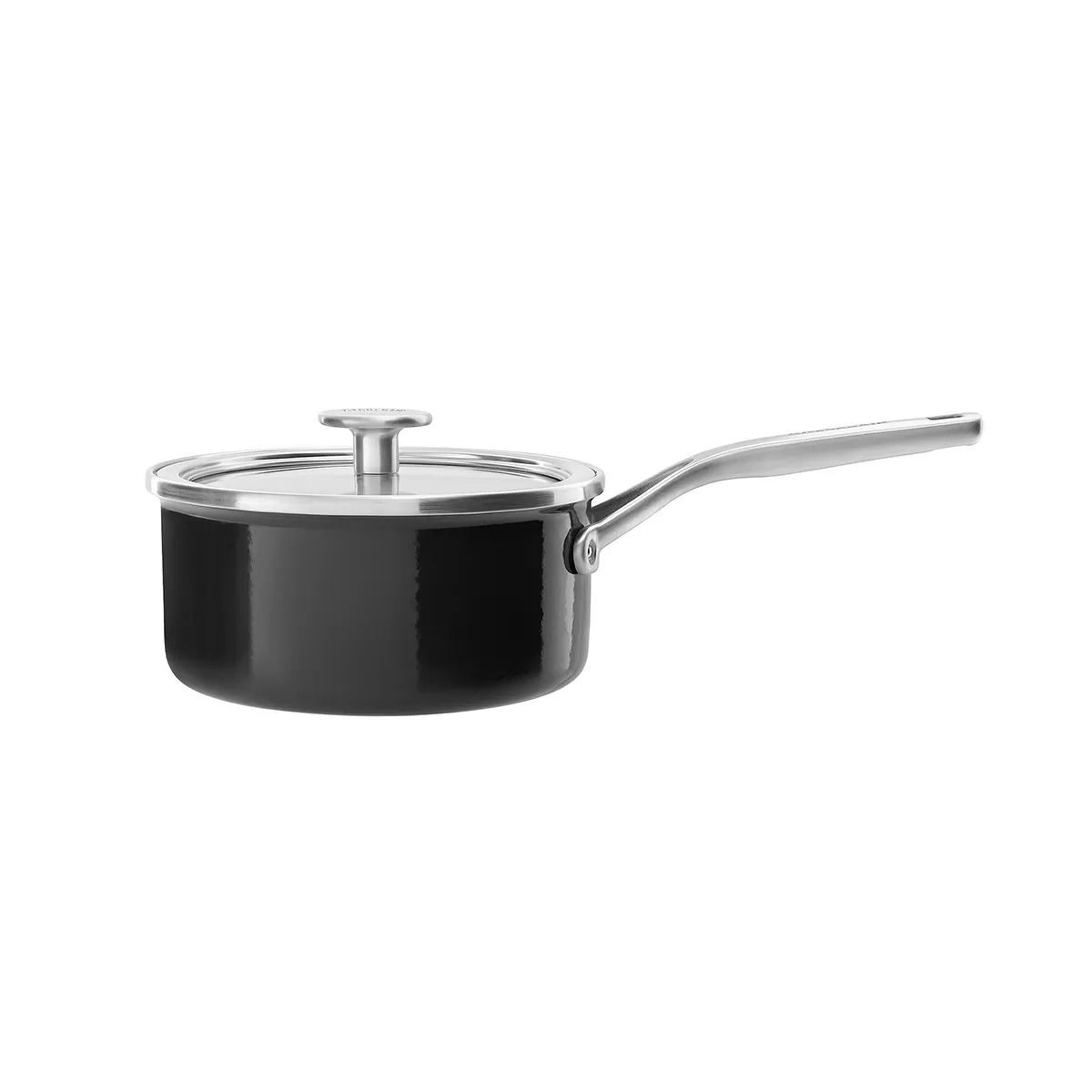 KITCHENAID Steel Core Enamel 2 l czarny - rondel emaliowany z pokrywką