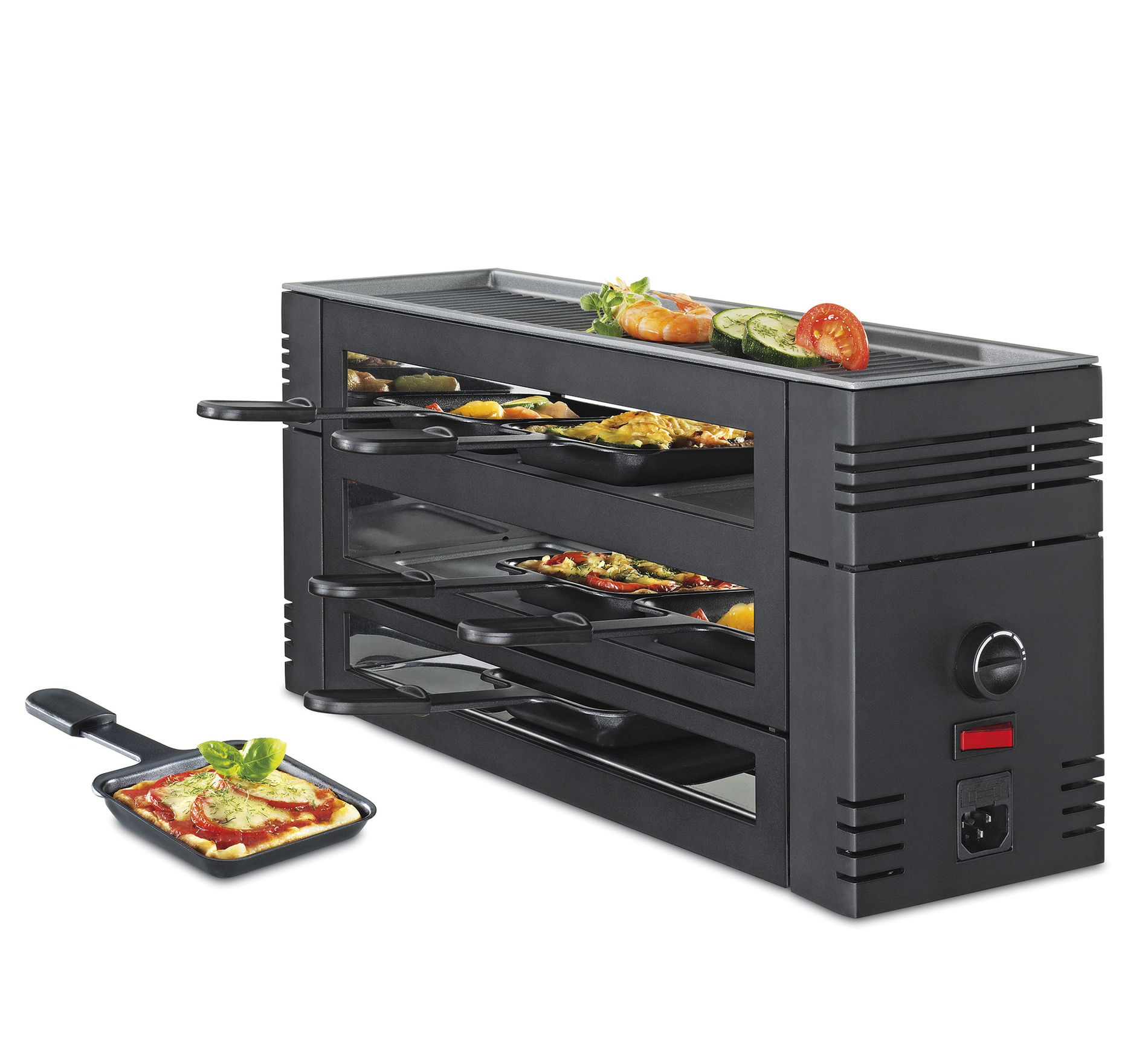 SPRING Raclette 1100 W - trouba na pizzu s příslušenstvím