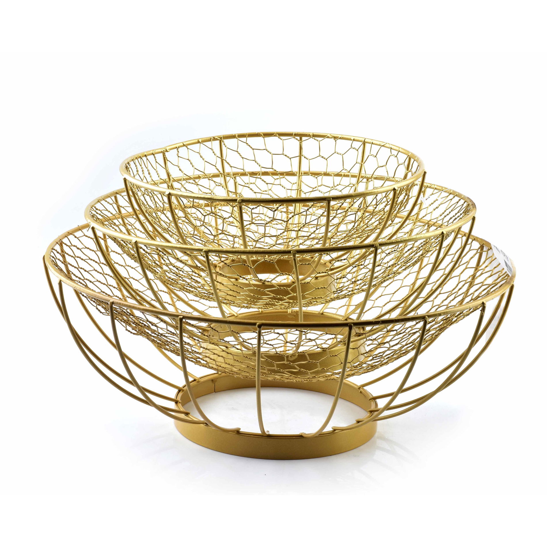 Kovový kôš na ovocie MONDEX CEDRIC GOLD ZLATÝ 24 cm