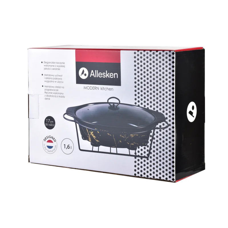 Keramický hrniec s pokrievkou a ohrievačom MODERN KITCHEN 1,6 l