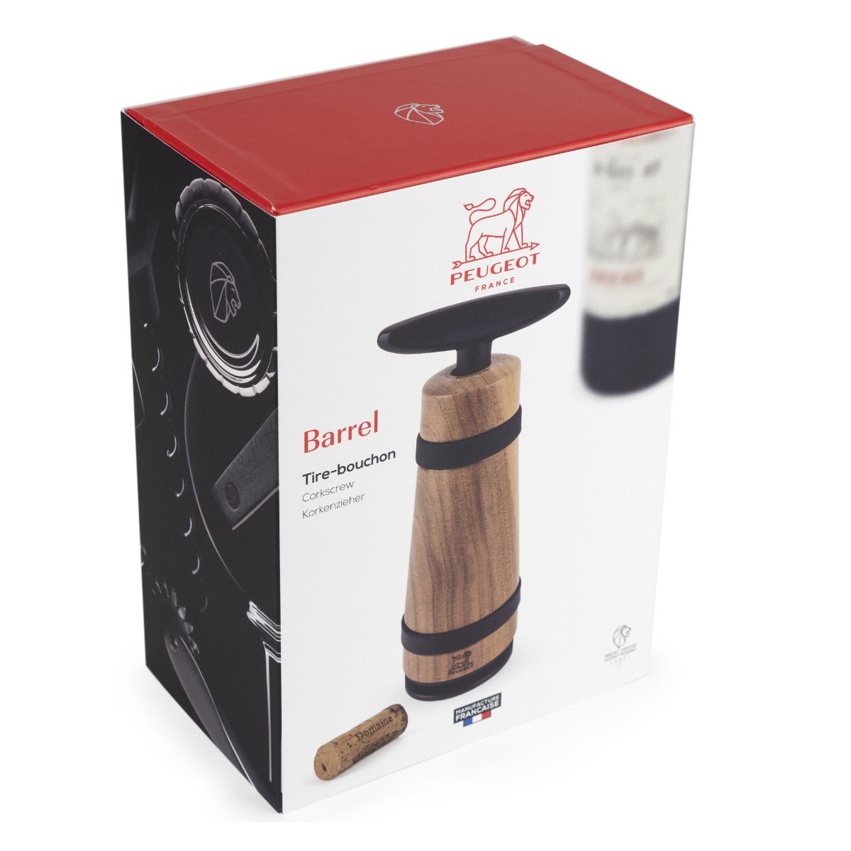 PEUGEOT Barrel - dřevěná vývrtka / otvírák na víno