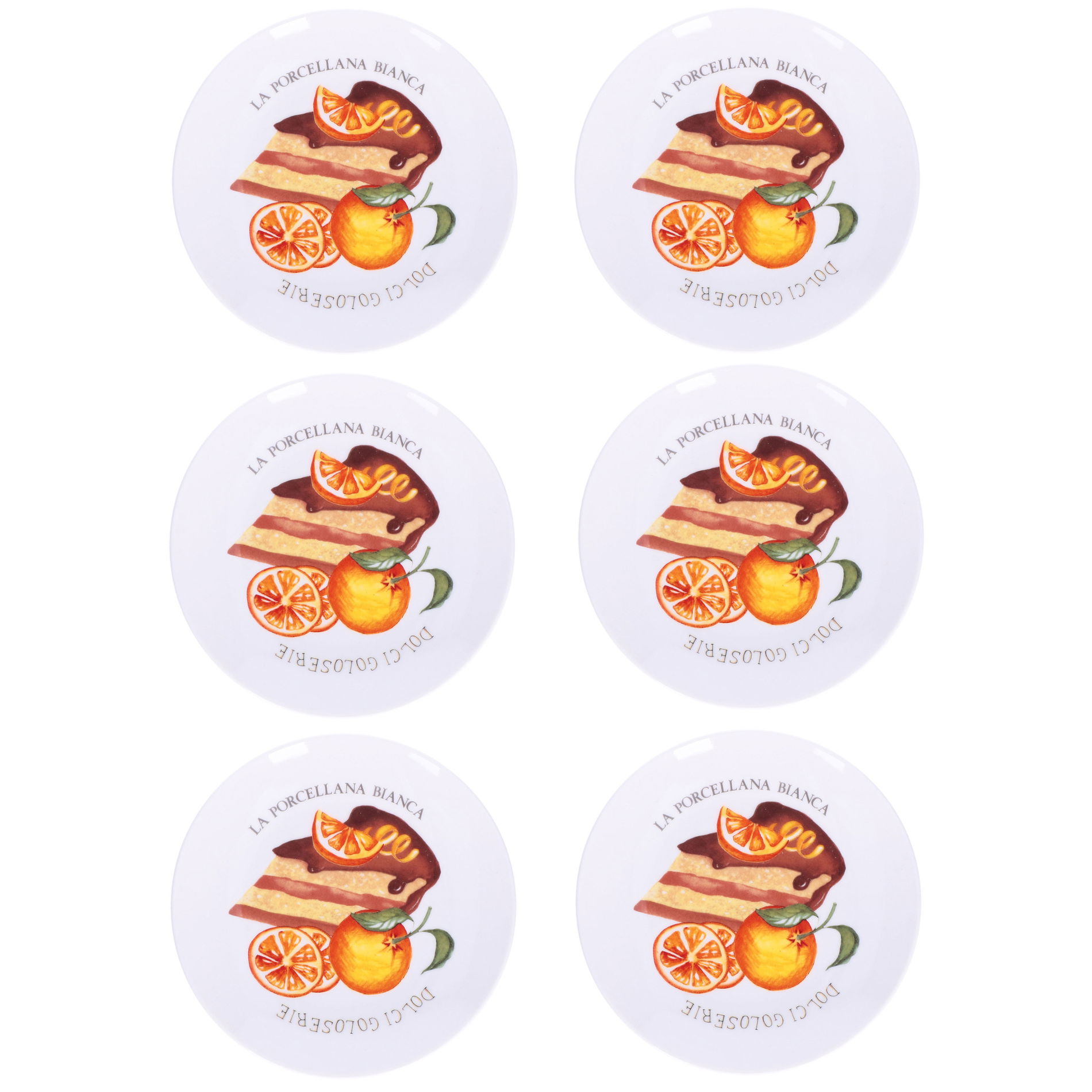 LA PORCELLANA BIANCA Goloserie 17,5 cm 6 ks - porcelánové dezertné tanieriky