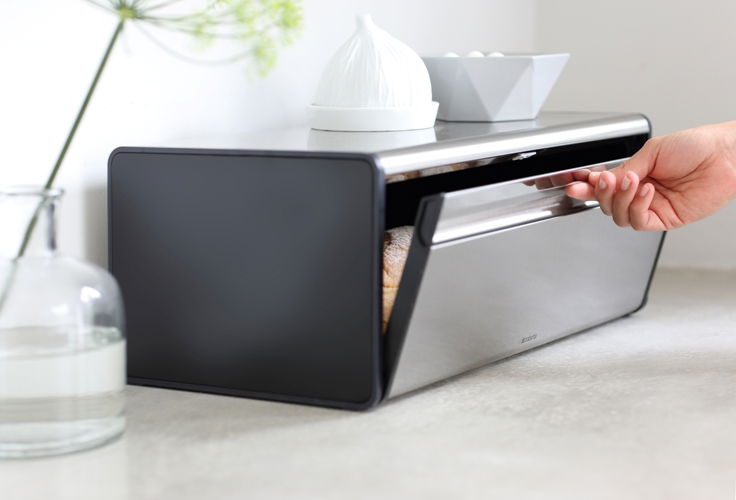 BRABANTIA Fall Front strieborný - chlebník z nehrdzavejúcej ocele