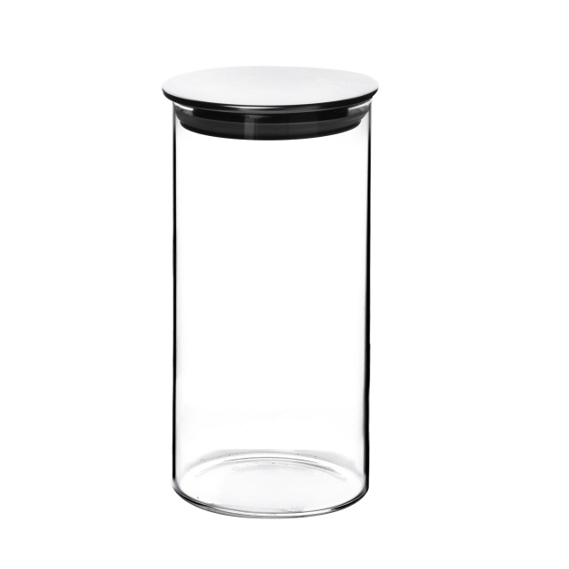 Skleněná nádoba / Skleněná nádoba na sypké produkty s víkem MODERN KITCHEN 0,7 l