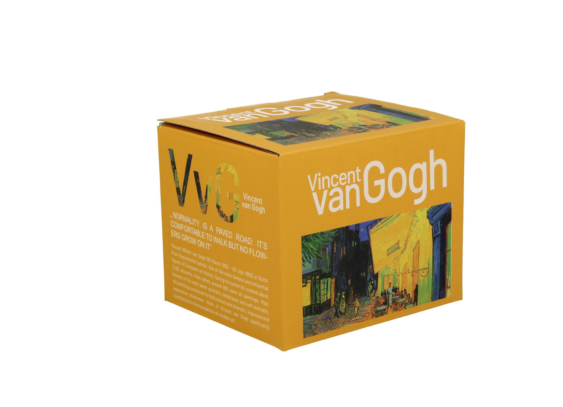 Kubek porcelanowy baryłka DUO ART GALLERY TERRACE AT NIGHT BY V. VAN GOGH 430 ml