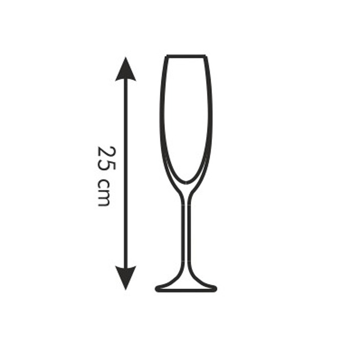 TESCOMA Uno Vino Sommelier 210 ml 6 ks - sklenené poháre na šampanské