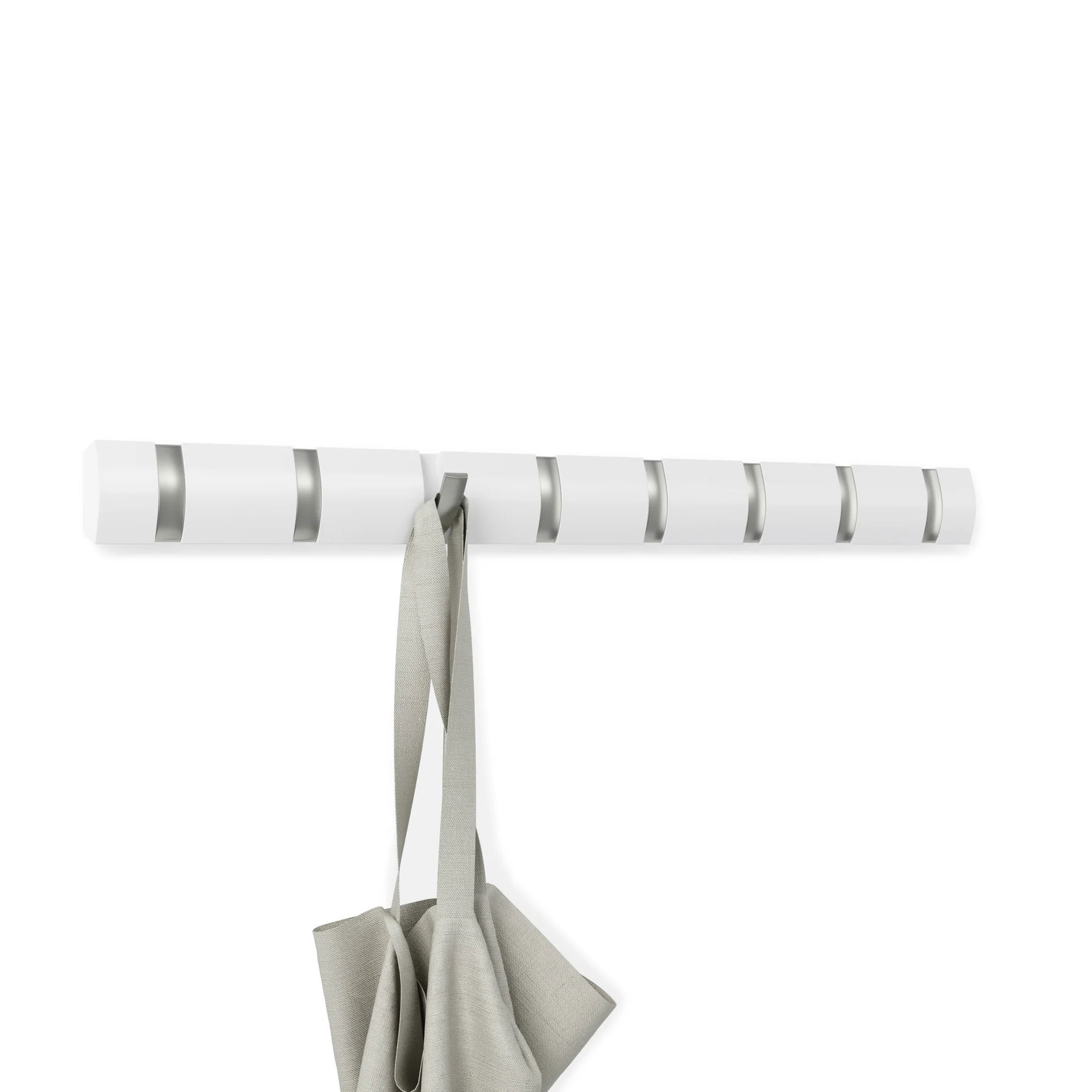 UMBRA Flip 81 cm biały - wieszak ścienny drewniany