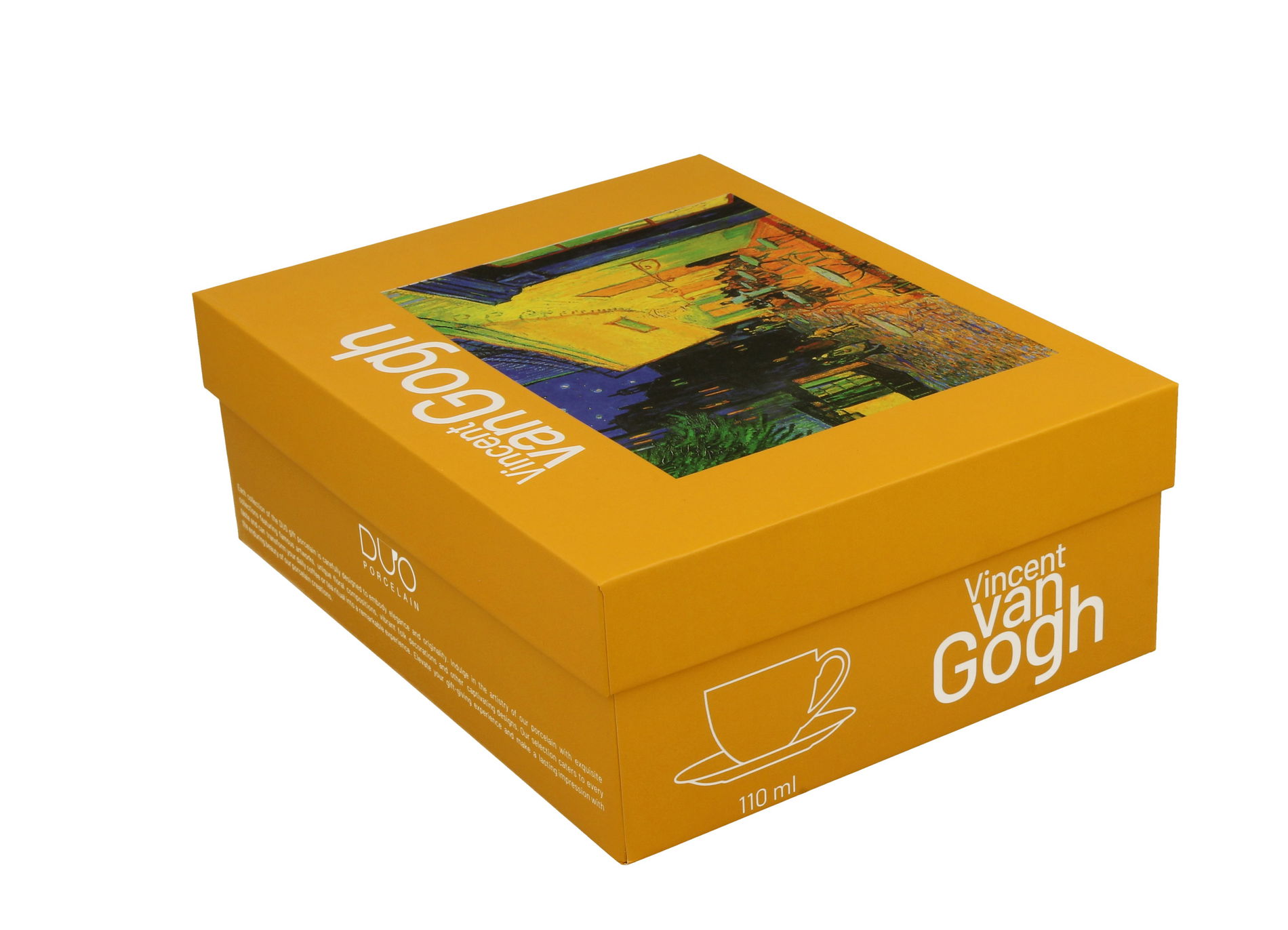 Filiżanki do espresso porcelanowe ze spodkami DUO ART GALLERY STARRY NIGHT BY V. VAN GOGH 110 ml 2 szt.