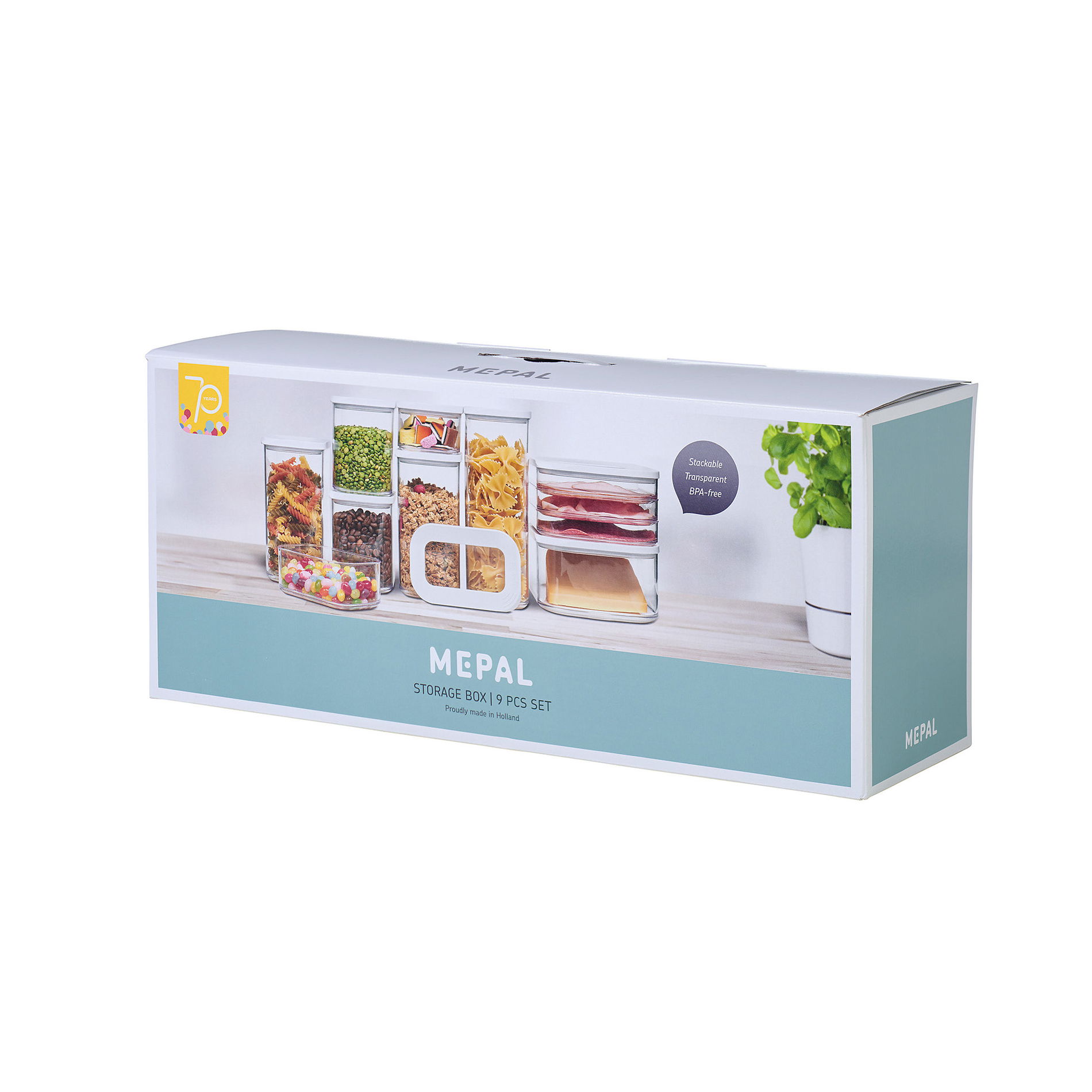 MEPAL Modula 9 ks – plastové dózy na potraviny