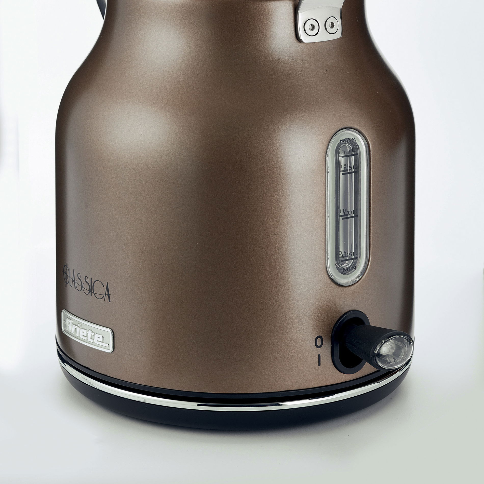 ARIETE Classica 1,7 l hnědá - ocelová bezdrátová rychlovarná konvice