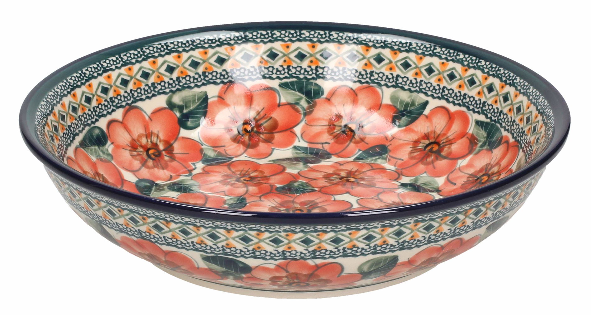 Miska / Šalátová misa Ceramika Bolesławiec 1,3 l - dek. 124 ART. (druhý akosť)