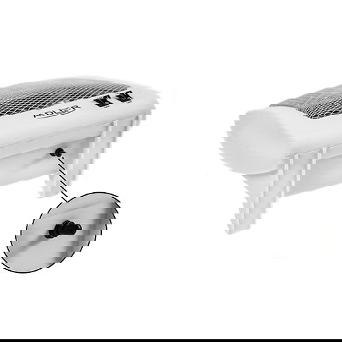 ADLER Domowy 800 W biały - grzejnik halogenowy plastikowy