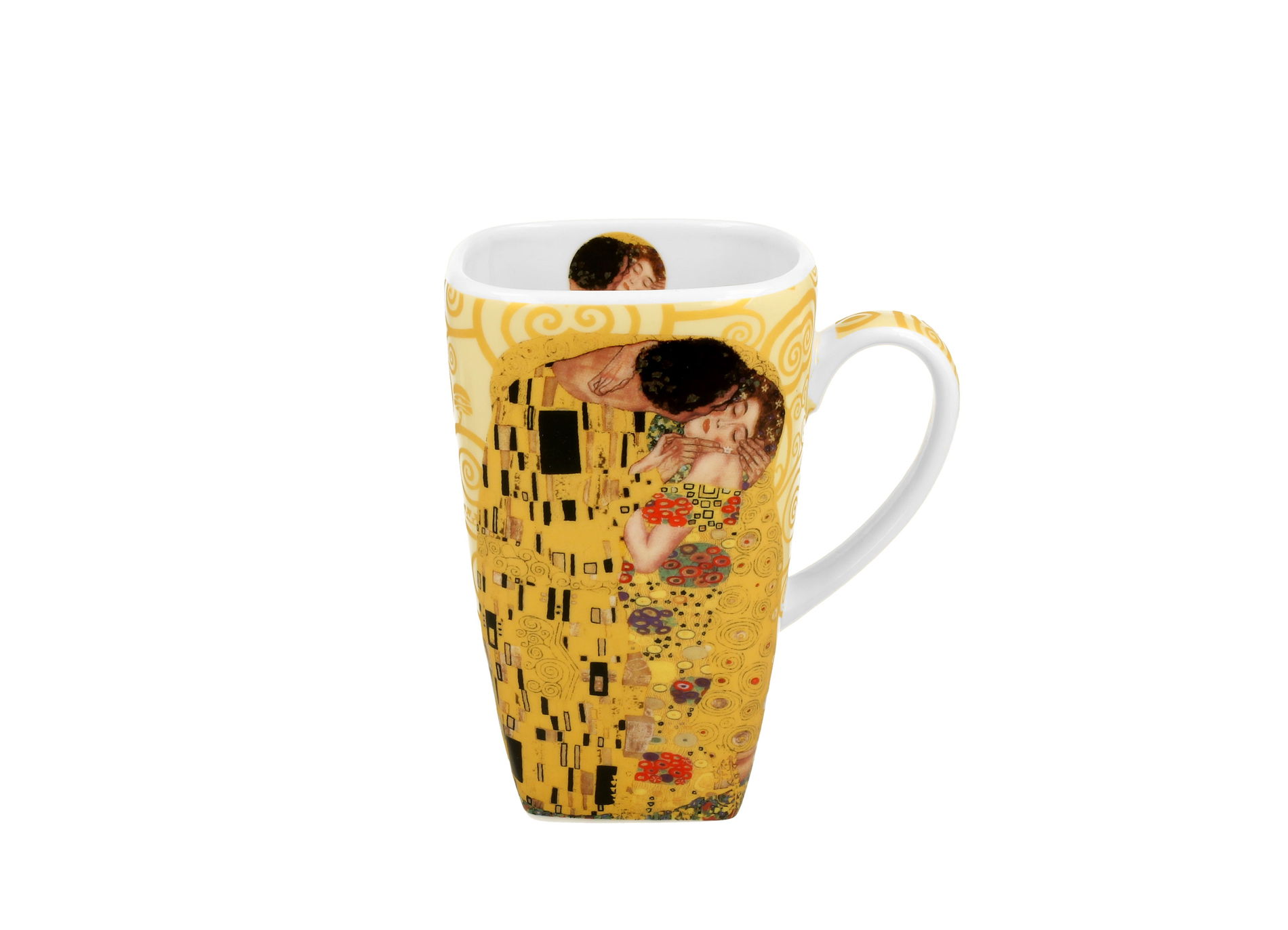 Porcelánový hrníček DUO ART GALLERY THE KISS ECRU BY GUSTAV KLIMT 630 ml