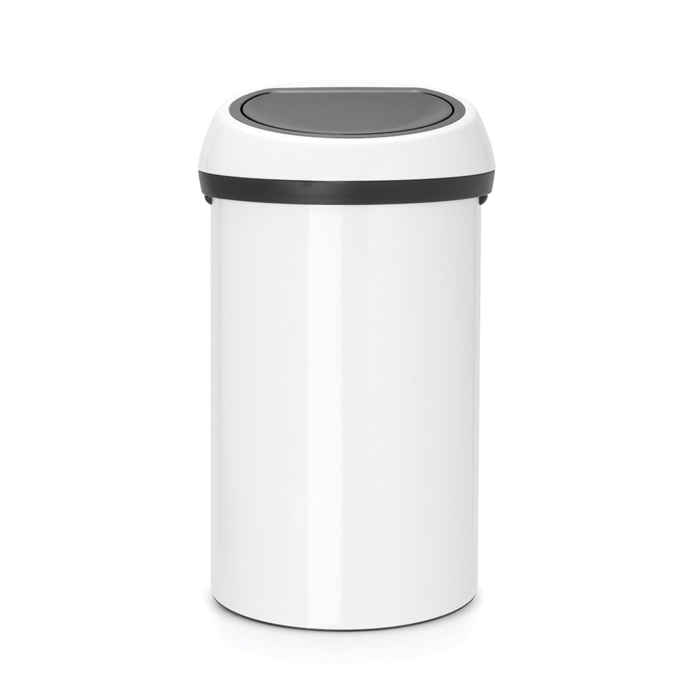 BRABANTIA Touch Bin 60 l biely - odpadkový kôš z nehrdzavejúcej ocele