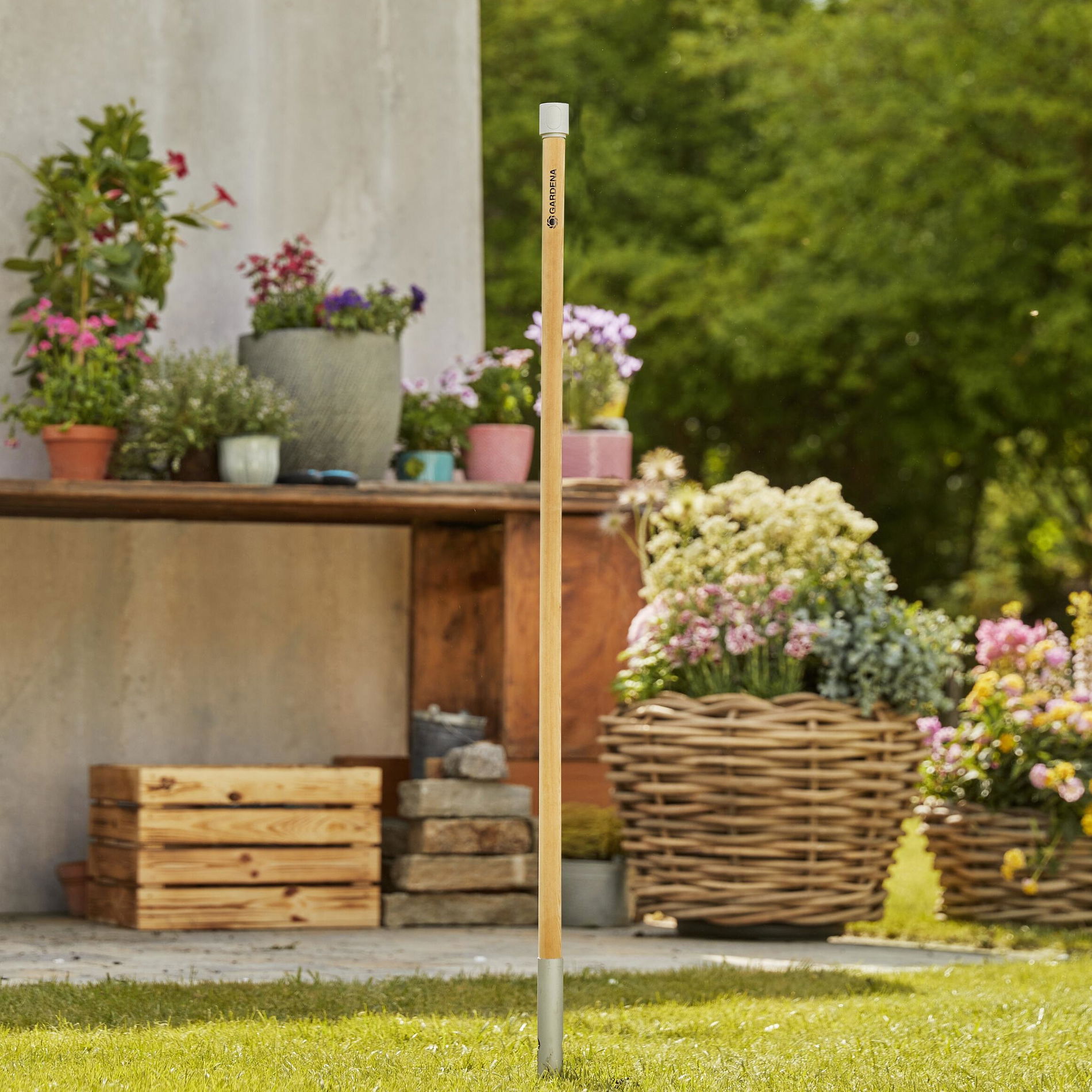 GARDENA ClickUp! 115 cm - drevená rukoväť