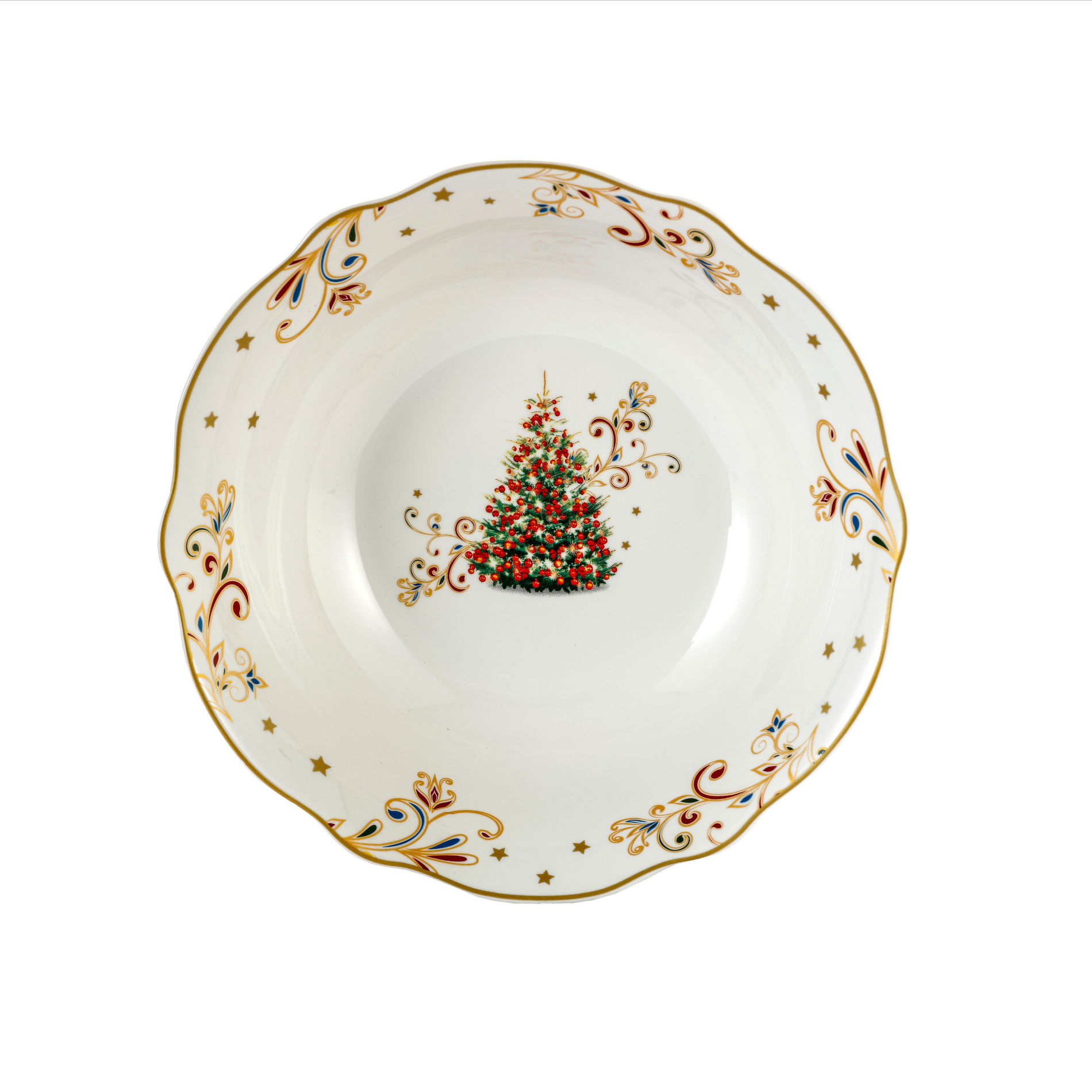 Vianočná porcelánová miska / šalátová miska CHOINKA 23,5 cm