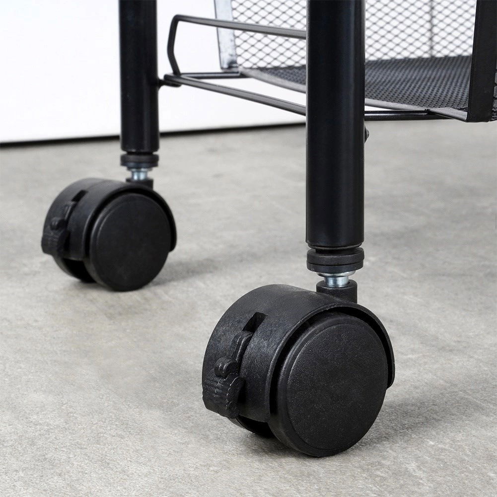 Kovový koupelnový regál se 4 úrovněmi a háčky 84 cm