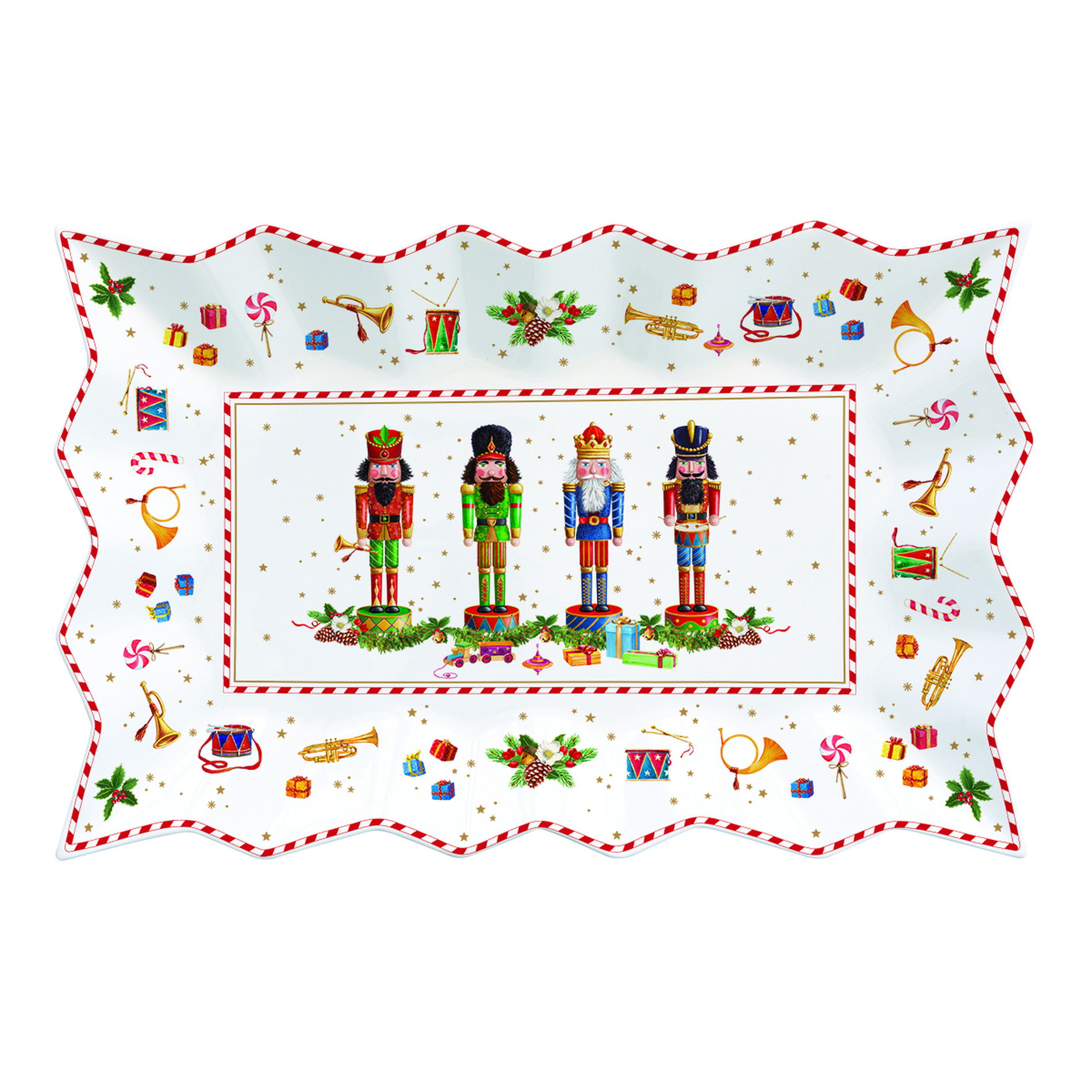 VINTAGE NUTCRACKER porcelánový talíř 35 x 23 cm