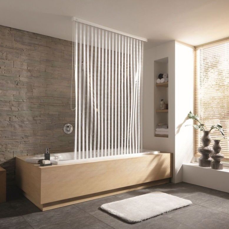 Záclona / Sprchový roletový závěs z vinylu KLEINE WOLKE 240 x 128 cm