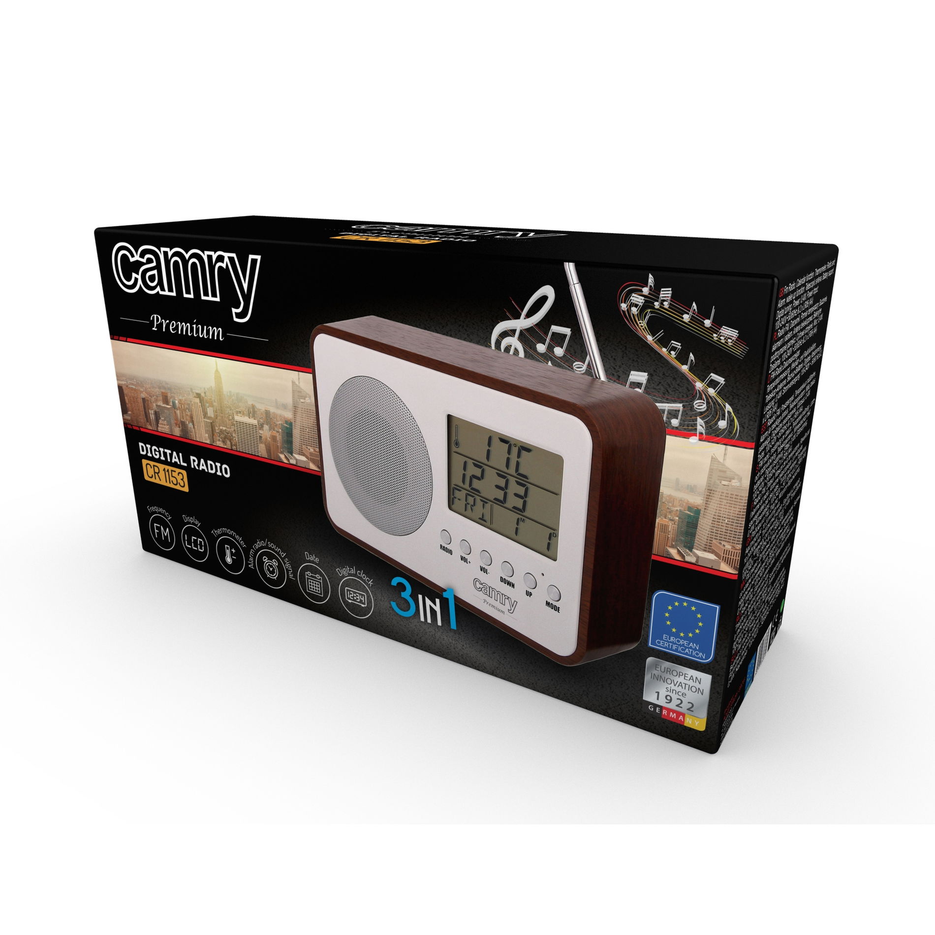 CAMRY Digital bílé - plastové rádio
