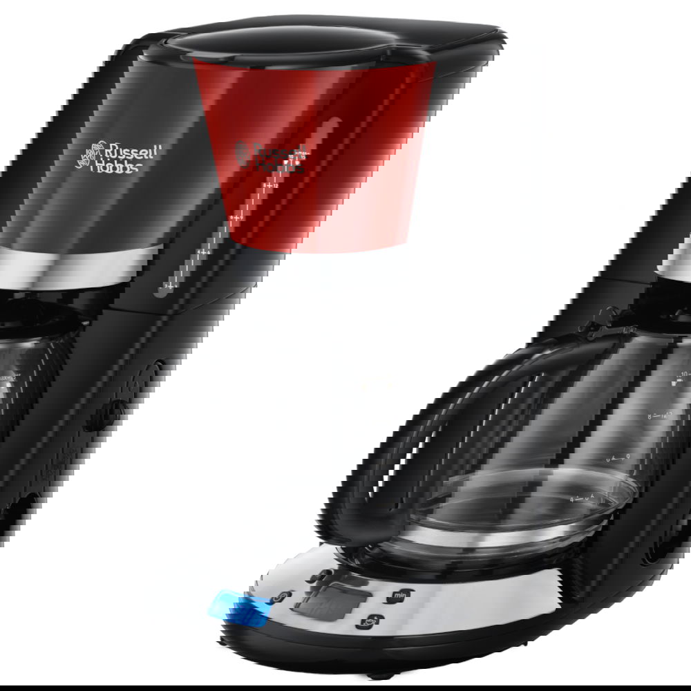 RUSSELL HOBBS Colours Plus Flame Red Coffe Maker 1100 W červený – nerezový, elektrický překapávač kávy