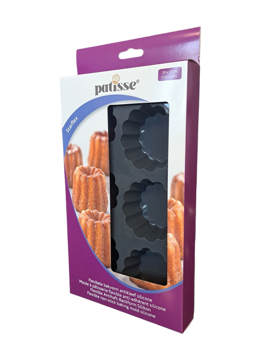 Forma na 6 tartalet / Silikonová mini-tarta PATISSE STARFLEX 29 x 17 cm