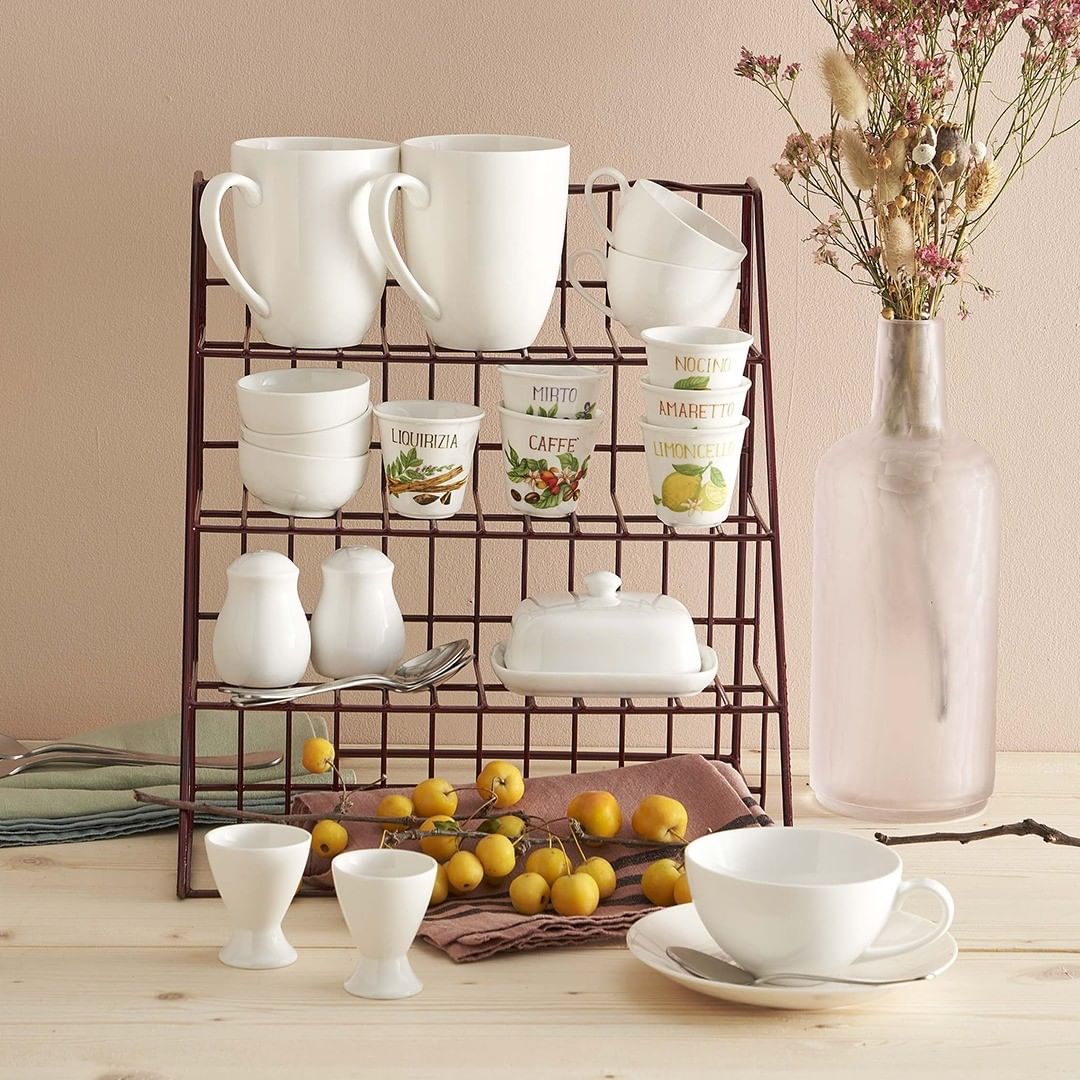 LA PORCELLANA BIANCA Liquorelli Limoncello 75 cm 6 ks. - porcelánové skleničky na likér