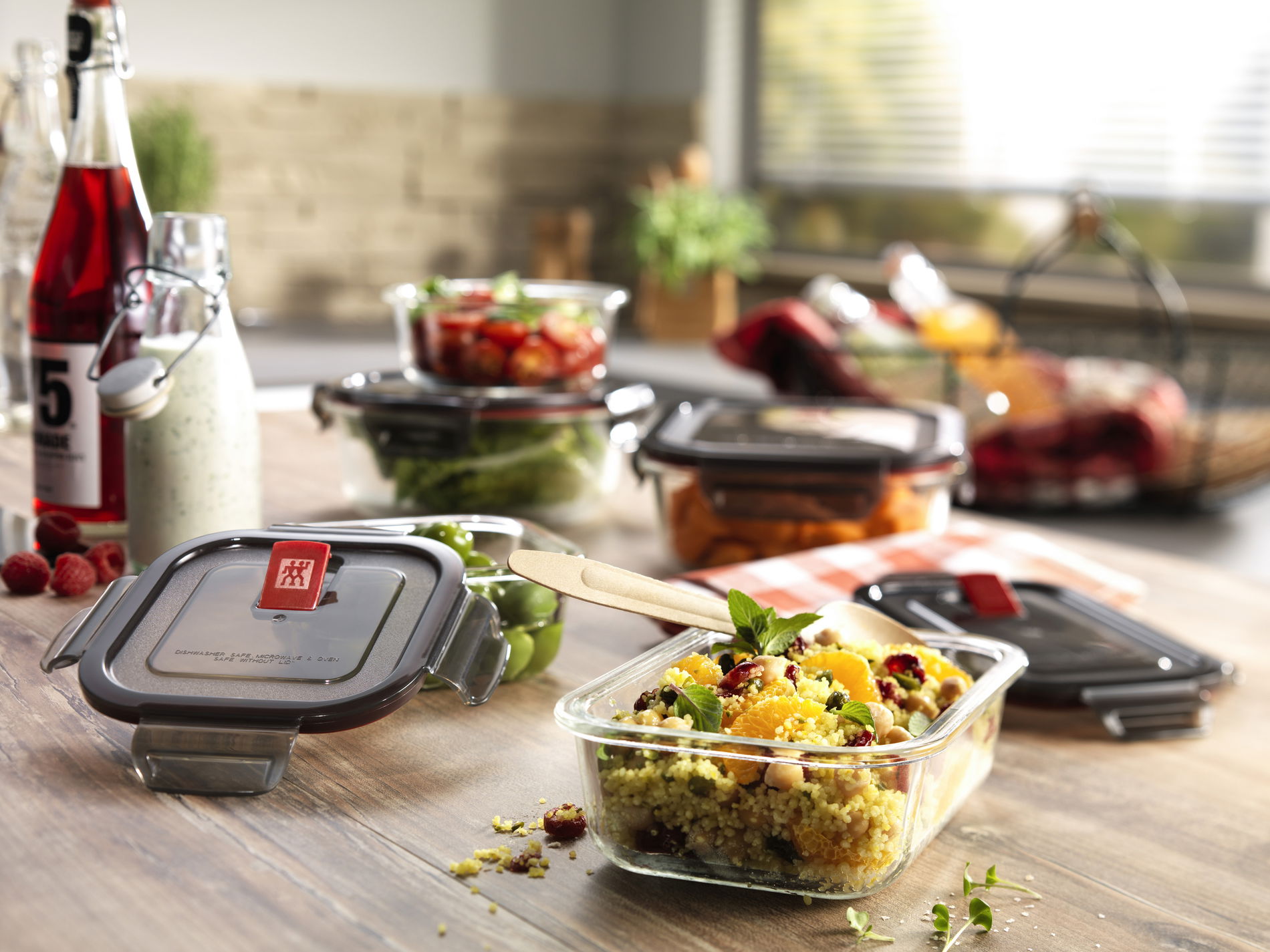 ZWILLING Gusto Ronda 06 l šedá – skleněná dóza (nádoba) na potraviny