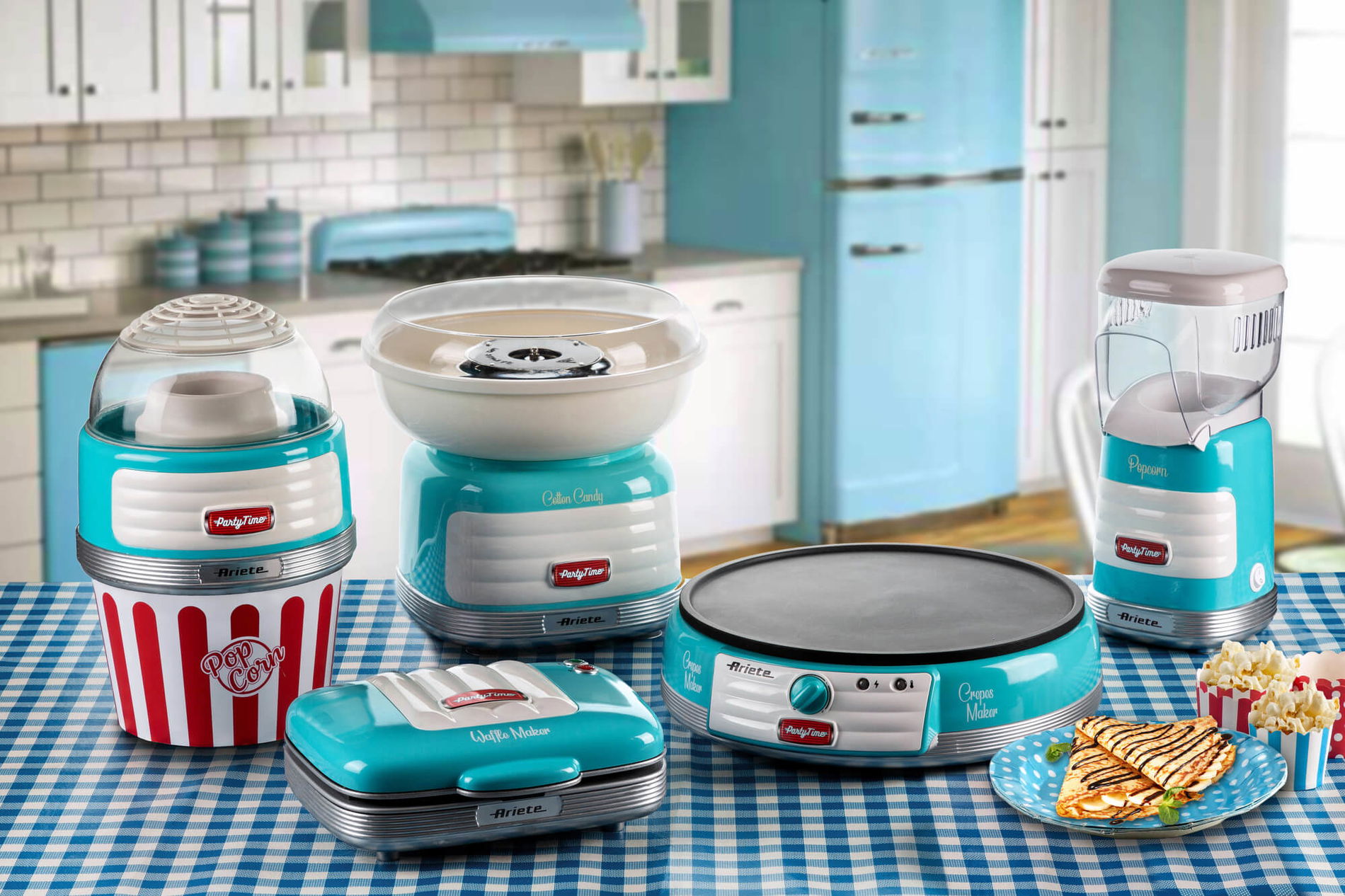 ARIETE Party Time Popcorn Maker XL 1100 W tyrkysová - popcornovač